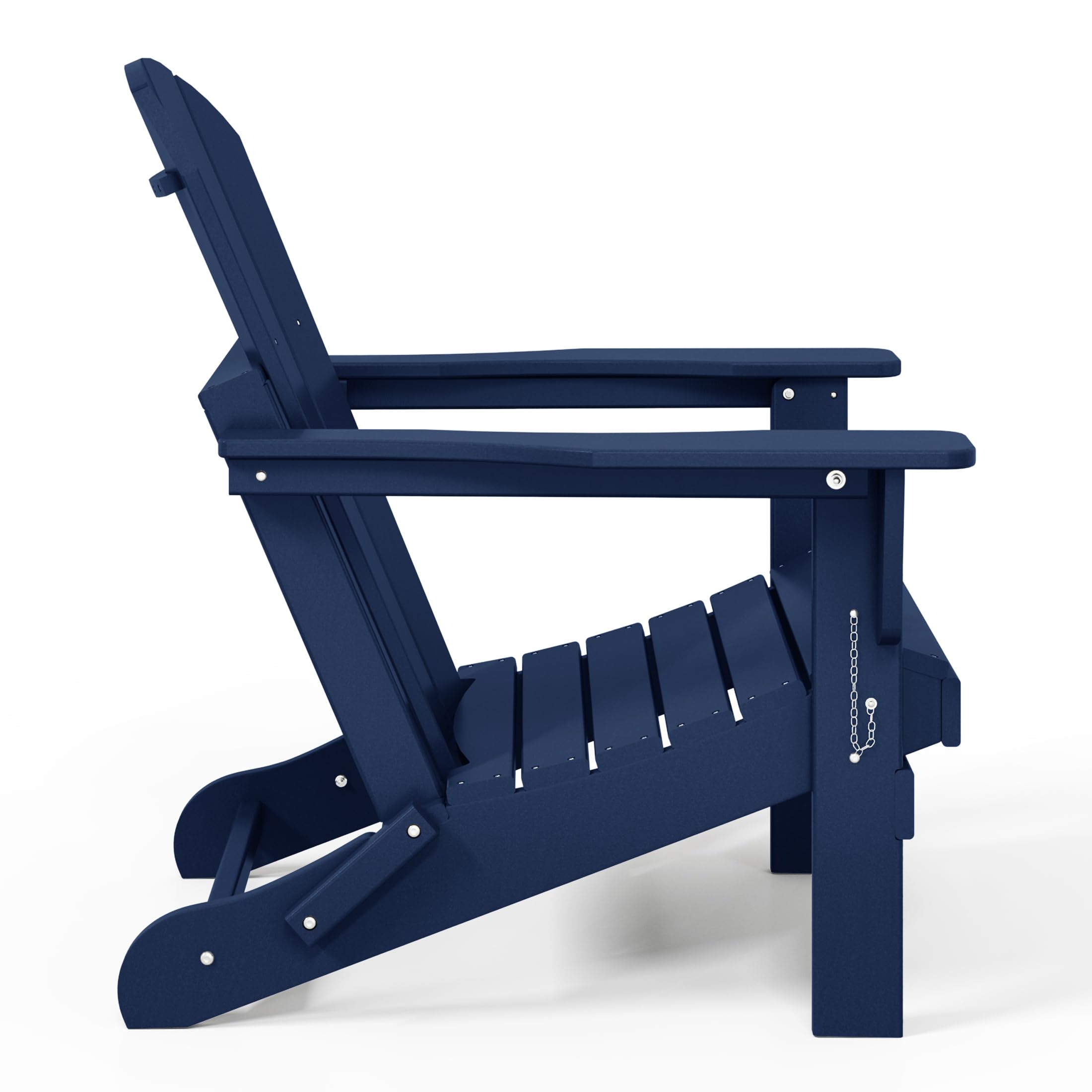 **WO Home Furniture Adirondack Chair Lounger - Outdoor Folding Chair for Fire Pit, Beach, Balcony, Backyard, Lawn, Patio, Pool, Deck & Garden - Navy Blue - Perfect for Relaxing, Sunbathing & Outdoor Gatherings**