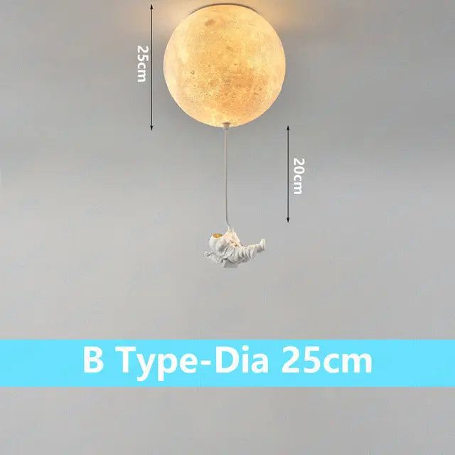 NASA-Inspired Astronaut Moon Night Light for Kids Bedroom - Glow in the Dark Space-Themed Nursery Decor for Boys & Girls