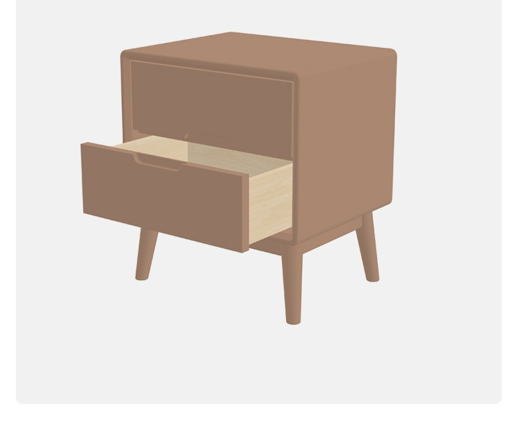 Premium Black Walnut Solid Wood Nightstand with Storage - Modern Bedside Table for Bedroom, Living Room & Guest Room - Durable & Stylish Furniture for Home Decor