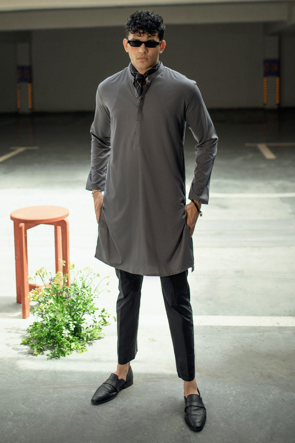 Blended Grey Kurta for Men & Women | Stylish Indian Traditional Wear | Perfect for Festivals, Weddings & Casual Outfits