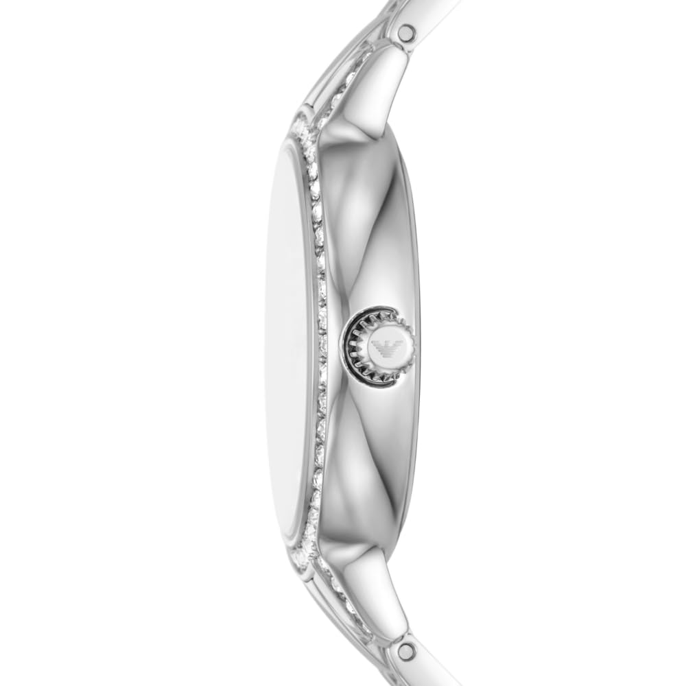 Emporio Armani Women's Three-Hand Stainless Steel Dress Watch - Elegant & Waterproof for Business, Party & Everyday Wear