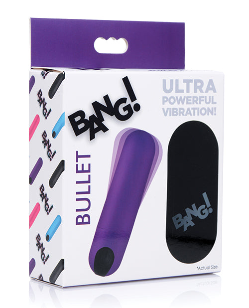 Bang! Powerful Rechargeable Vibrating Bullet with Wireless Remote Control - Purple Adult Toy for Couples & Solo Play - Perfect for Bedroom Fun & Spicing Up Relationships
