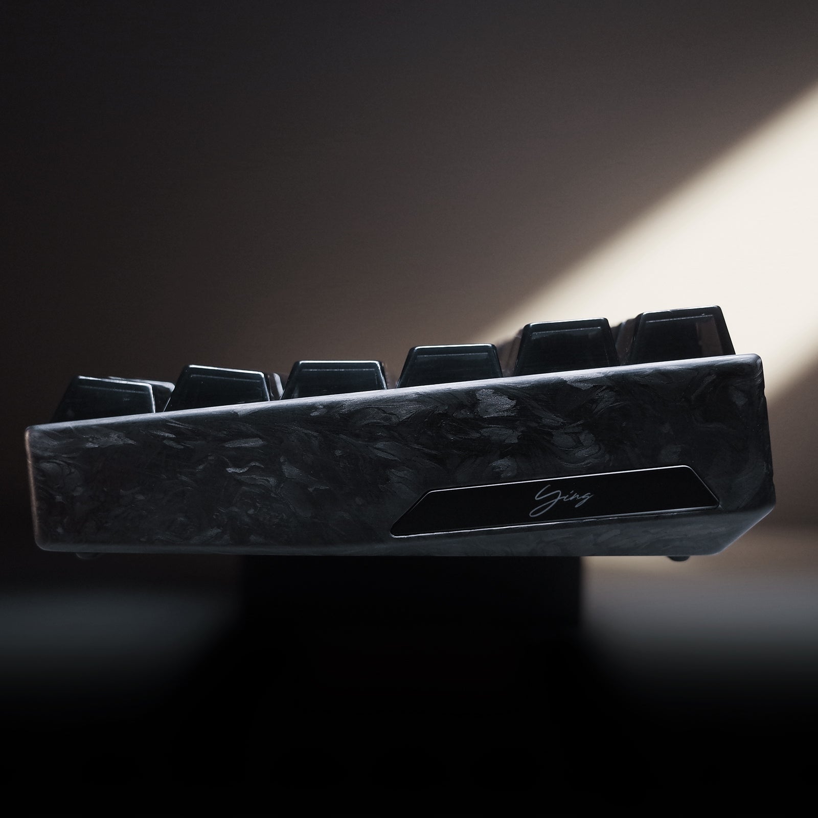 YING75 Forged Carbon Fiber Mechanical Keyboard - 75% Layout, Ultra-Durable & Lightweight for Gaming, Typing & Office Work | Perfect for Esports, Programming & Daily Use