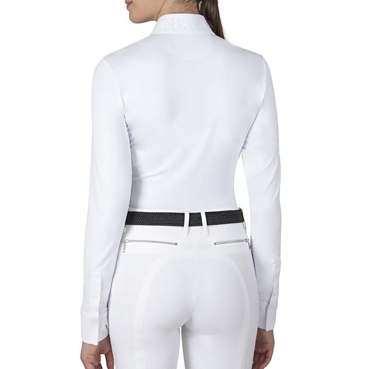 Equiline Women's Long Sleeve Show Shirt - Elegant Equestrian Riding Top for Horseback Riding & Competition | Perfect for Dressage, Jumping & Outdoor Events