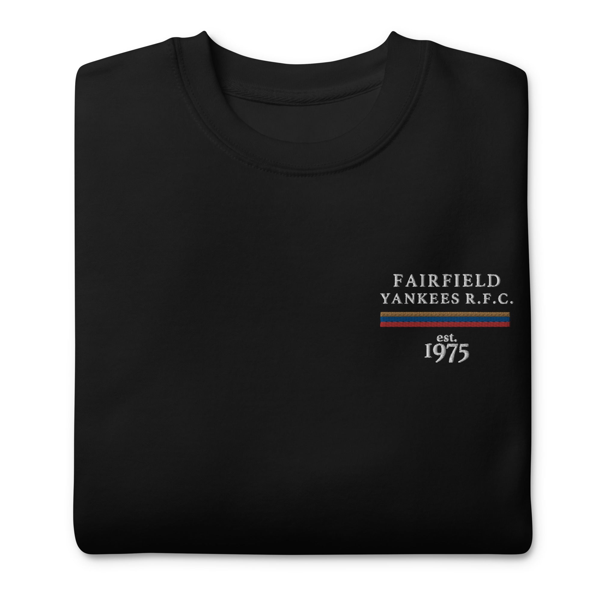 Fairfield Yankees RFC Embroidered Crewneck Sweatshirt - Men's Casual Pullover for Rugby Fans & Sports Enthusiasts - Perfect for Game Day, Tailgating & Everyday Wear