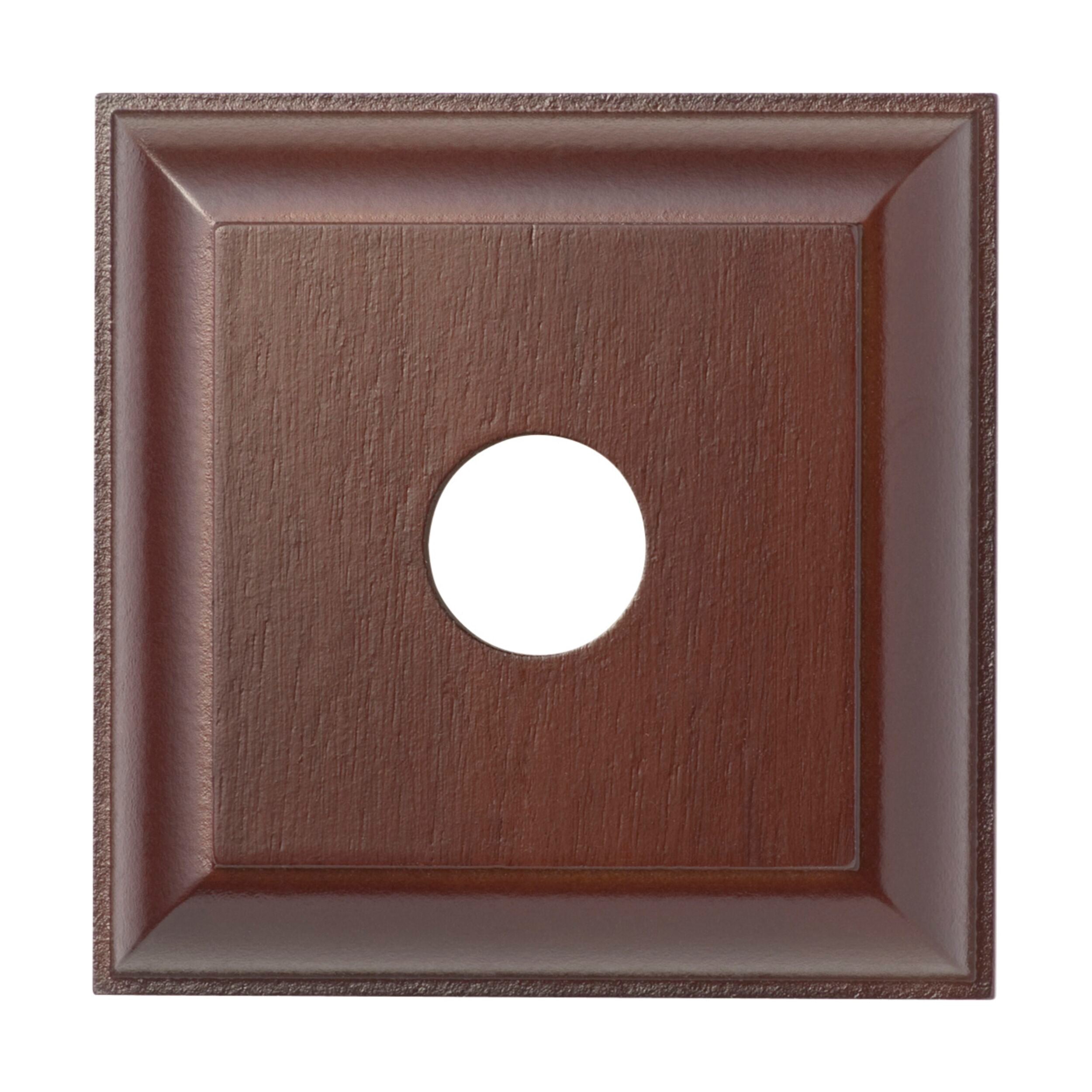5431 Switch Socket Block Traditional Single Cedar H90xW90mm - Durable Electrical Outlet for Home and Office Use