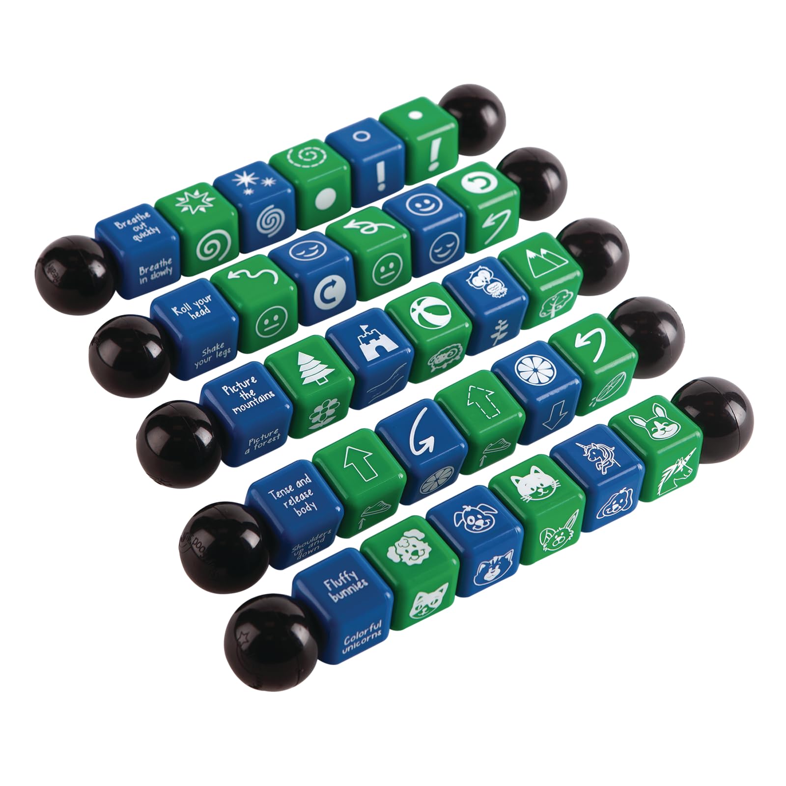 Calming & Fidget Twists Set of 5 - Sensory Fidget Toys for Stress Relief, Self-Regulation & Relaxation - Sensory Products for Kids & Adults - Perfect for ADHD, Anxiety & Classroom Focus