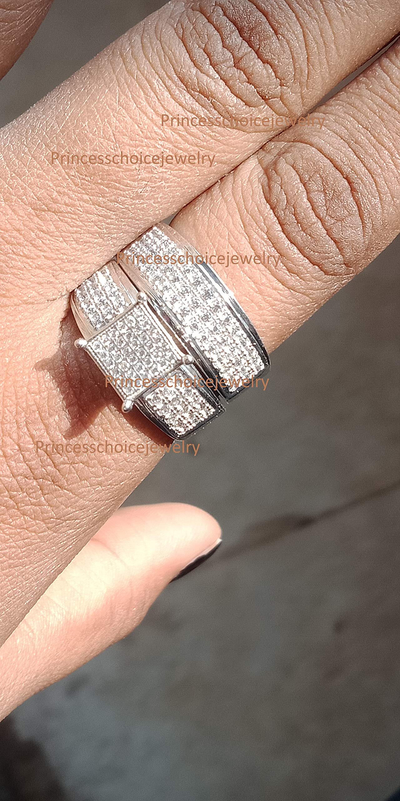 His and Hers Wedding Ring Set - Matching Trio Wedding Bands for Couples - 925 Sterling Silver Rings - Perfect for Anniversaries, Engagements & Romantic Gifts