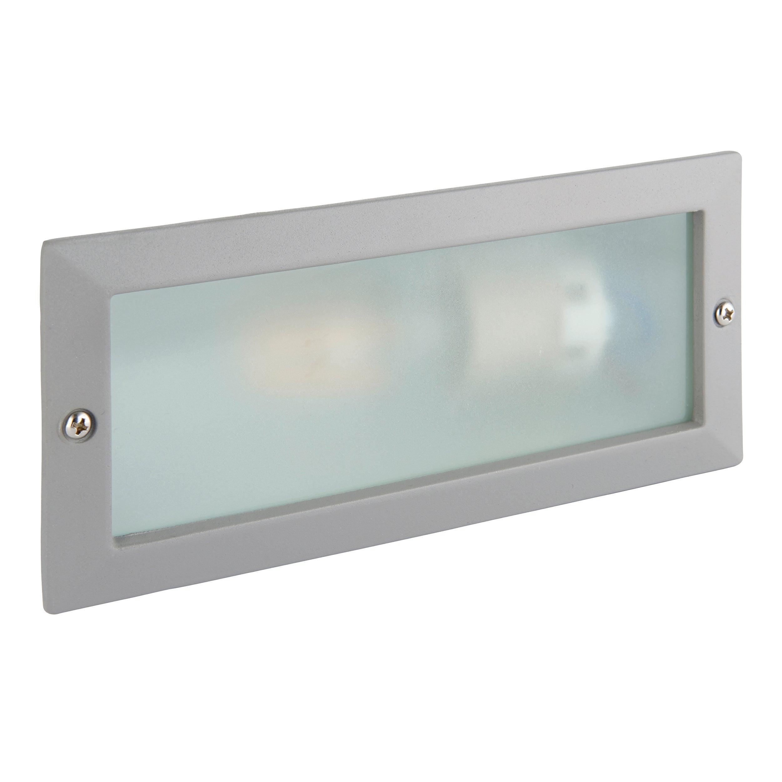 Eco-Friendly Plain & Louvre Grey Brick LED Light IP44 Waterproof 40W - Perfect for Outdoor Patio, Garden, and Pathway Lighting