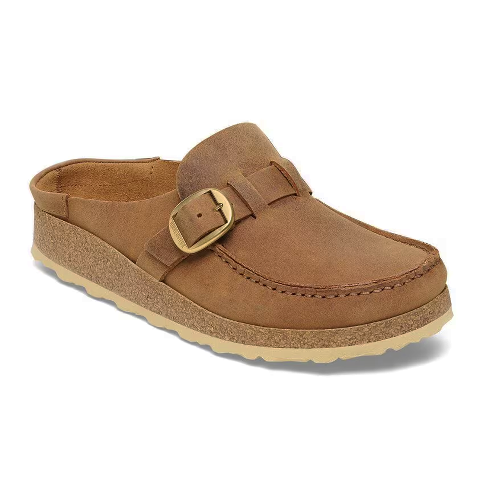 Birkenstock Buckley Clog for Women - Comfortable Leather Clogs in Cognac Oiled Leather | Perfect for Casual Wear, Office & Home Use