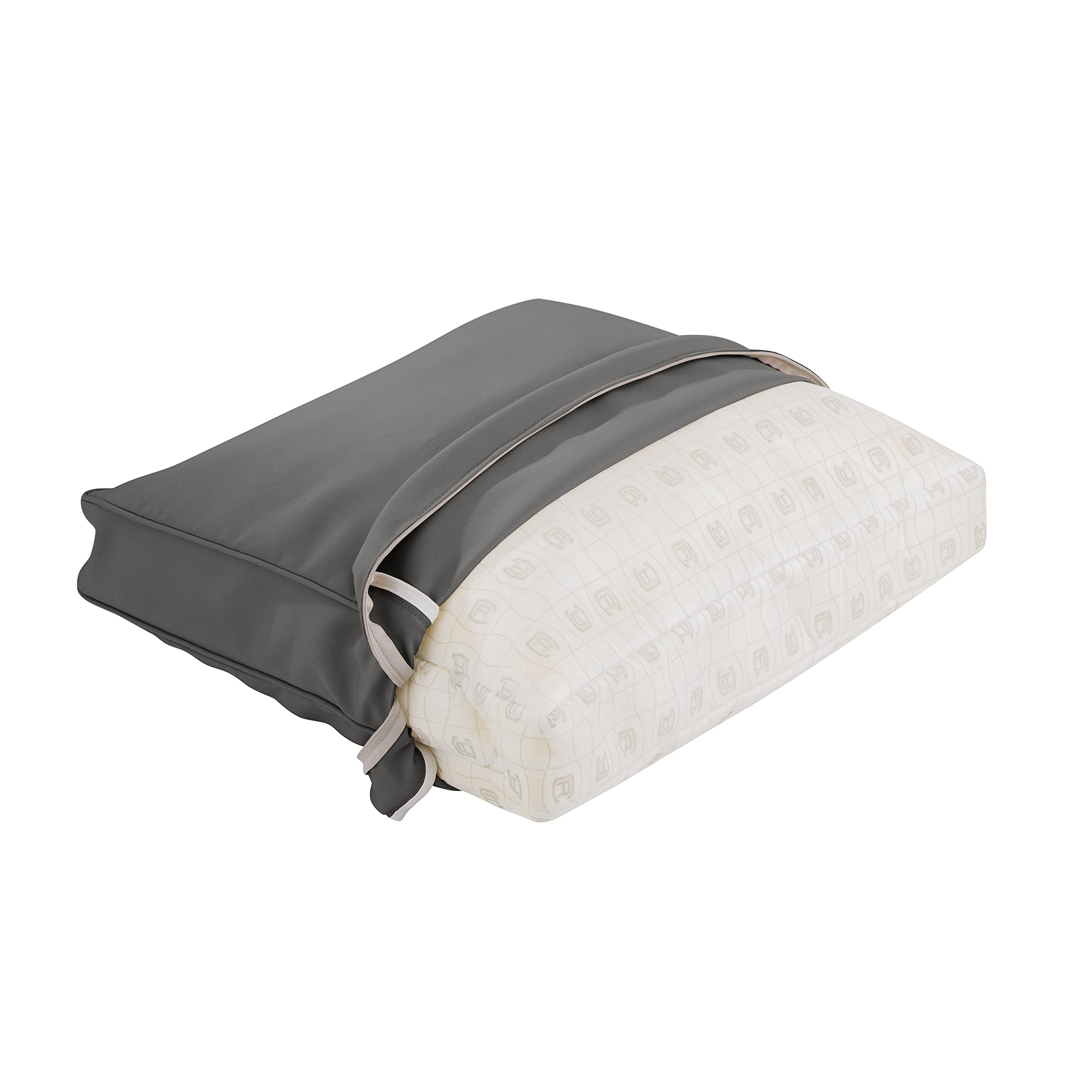 Classic Accessories Montlake FadeSafe Patio Lounge Chair & LoveSeat Cushion - 25x15x4 Inch Light Chargray - Outdoor Furniture Cushions for Deck, Poolside & Garden Relaxation