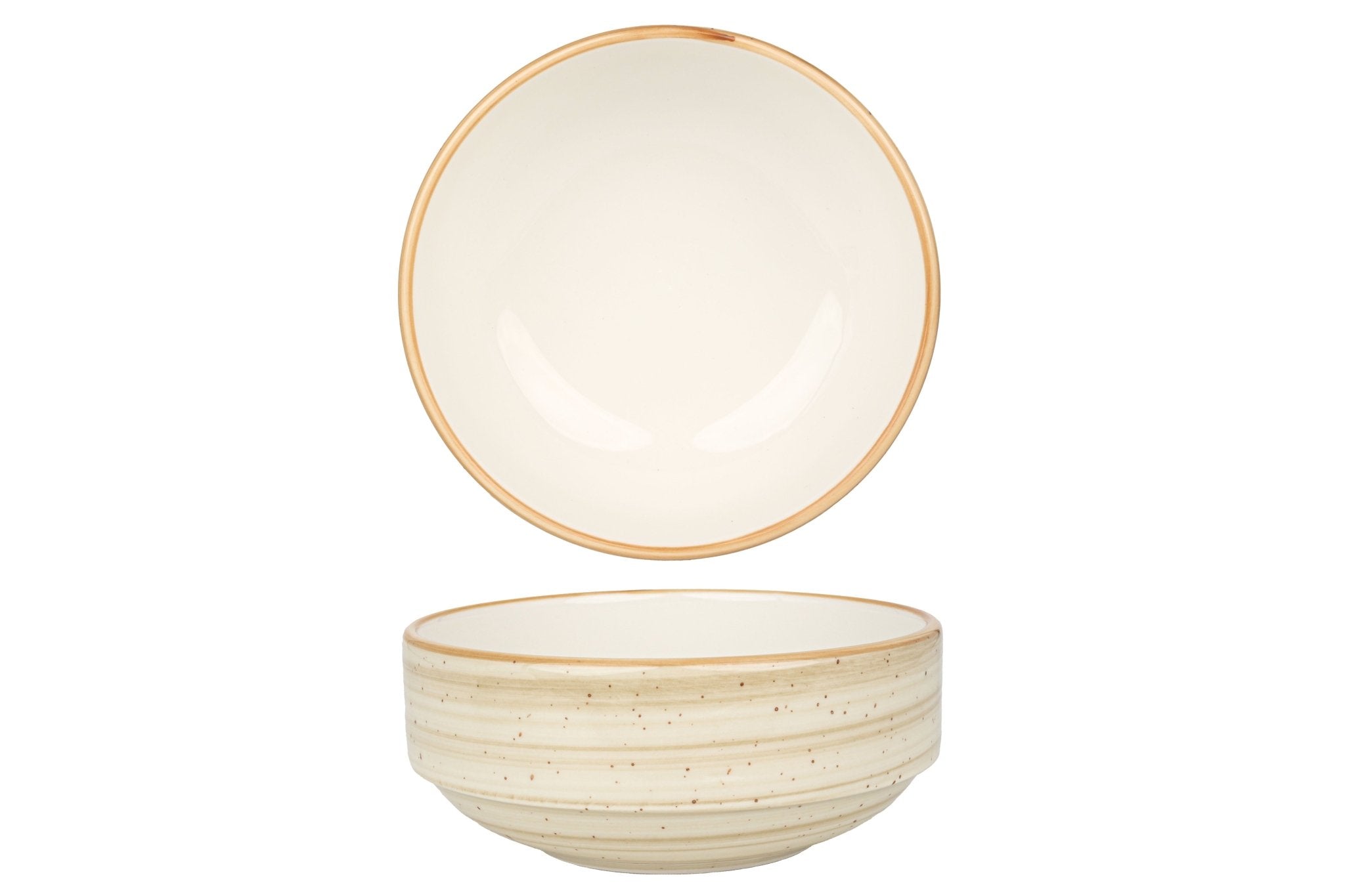 Aura Terrain Bowl 14cm (500cc) - Premium Ceramic Serving Bowl for Soup, Salad, Pasta - Perfect for Dining, Entertaining & Home Decor