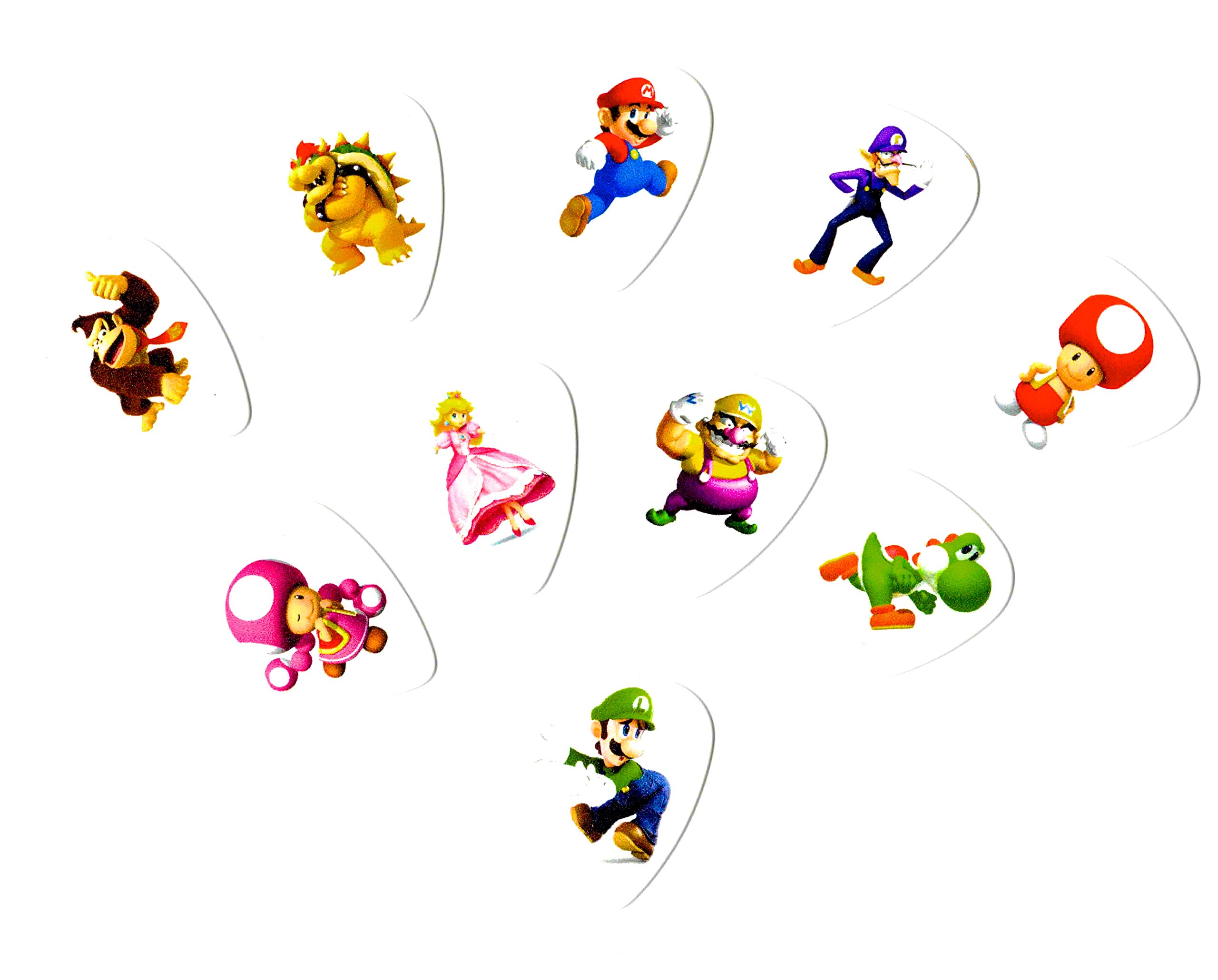 Premium Mario-Themed Guitar Picks Set - 12 Pack Durable Plectrums for Acoustic & Electric Guitars - Perfect for Nintendo Fans, Musicians & Collectors - Great for Live Performances, Studio Recording & Gift Giving
