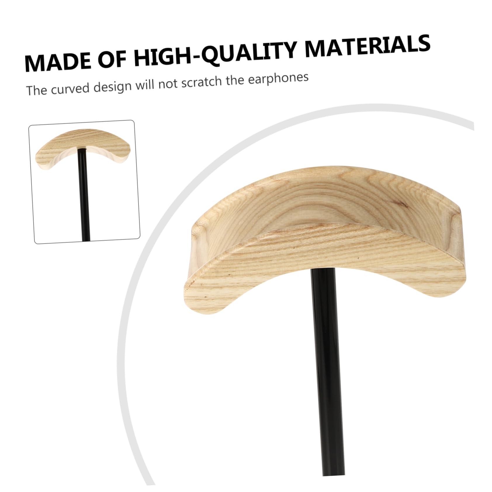 Premium Wooden Headphone Stand Holder - Universal Hanging Organizer for Gaming Headsets, Earphones & Audio Accessories - Perfect for Home, Office & Gaming Setup