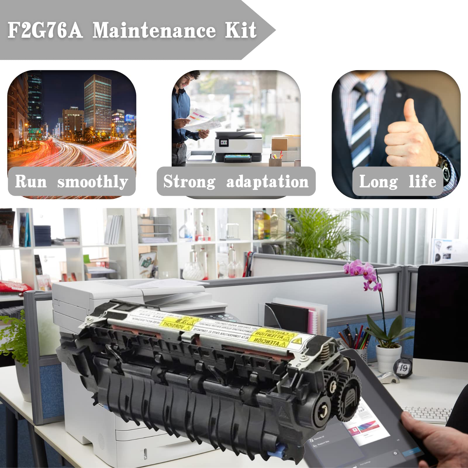 HP LaserJet M604/M605/M606 Fuser Maintenance Kit (110V) - Includes Fuser & Rollers for Office Printing
