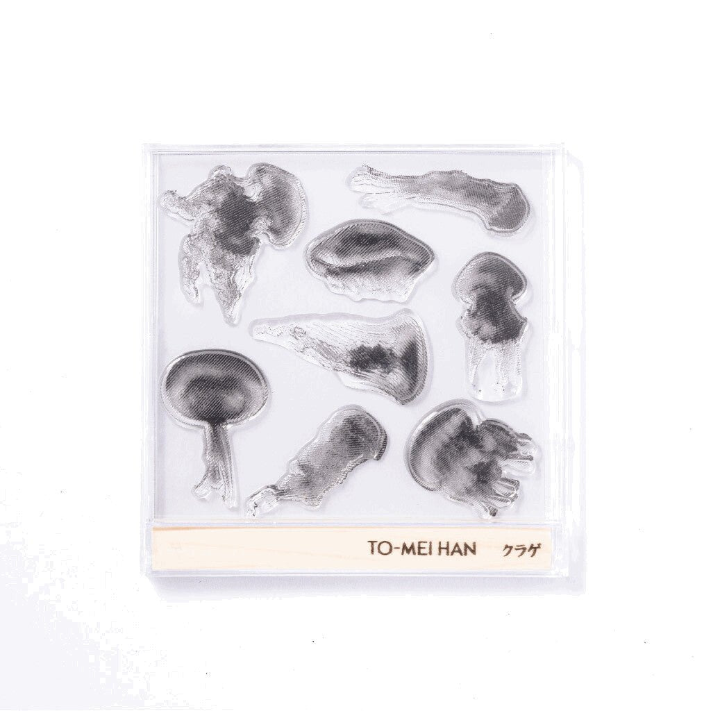 TO MEI HAN Jellyfish Clear Stamp Set - 3-Piece Transparent Stamps for Scrapbooking, Card Making & DIY Crafts - Perfect for Ocean-Themed Projects, Bullet Journals & Handmade Greeting Cards