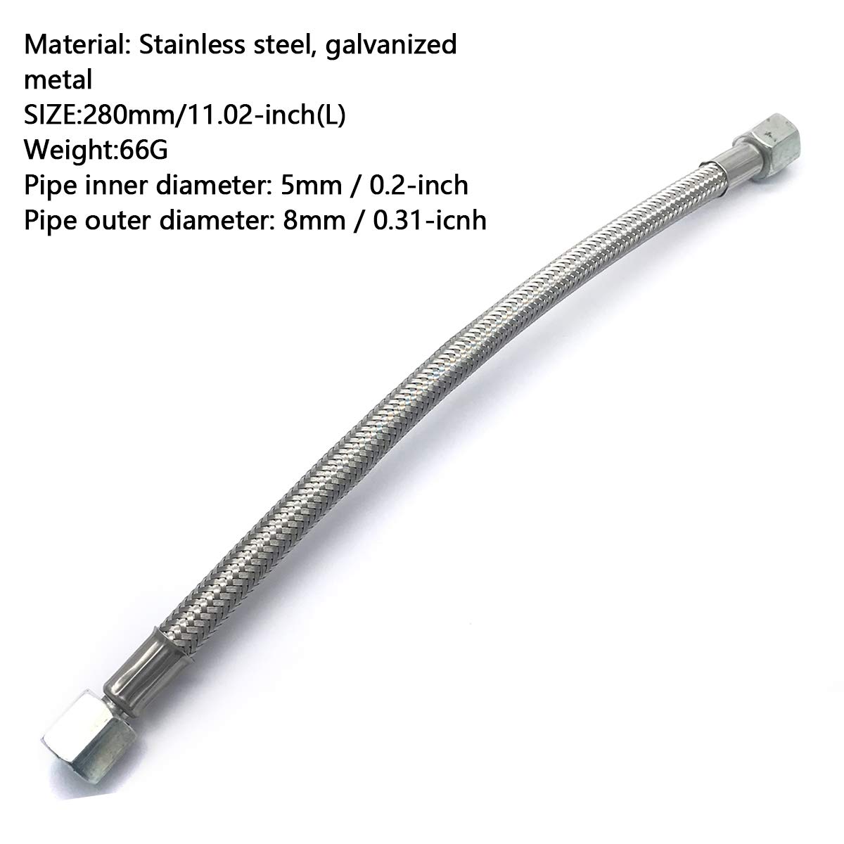 Stainless Steel Air Compressor Fittings - 5x8mm Pneumatic Pipe & Hose Connectors for Air Tools | Ideal for Industrial, Automotive & DIY Projects