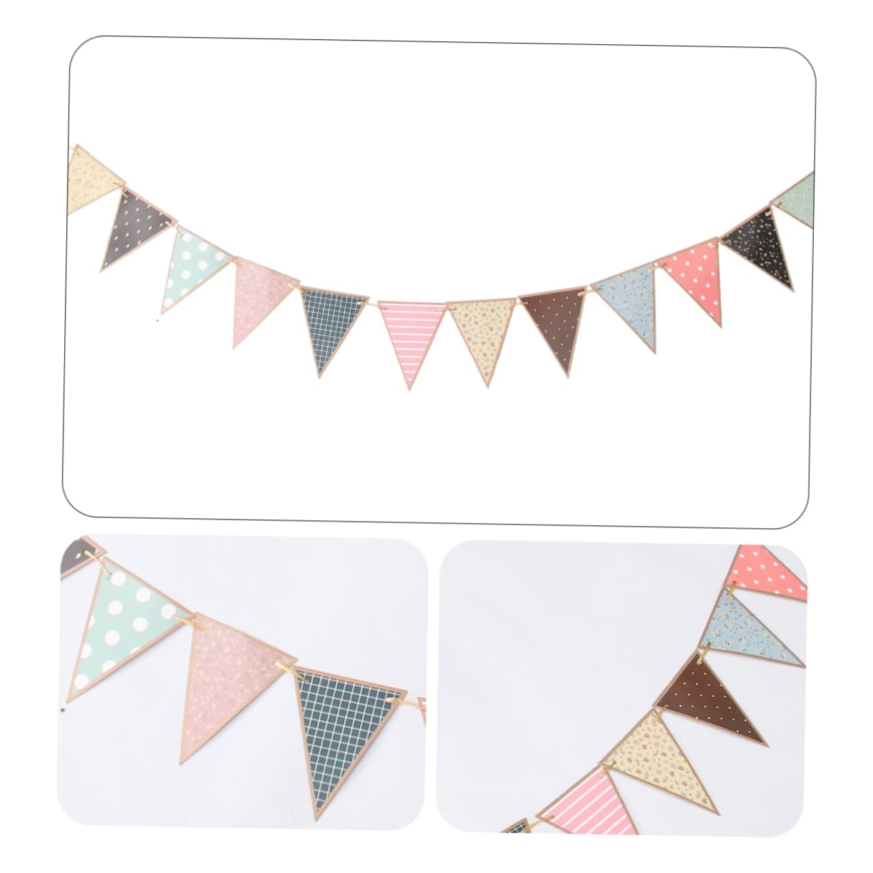 1PC Pull The Flag Birthday Banner - Merry Birthday Party Decor with Cartoon Design for Baby Showers, Kids Parties & Room Decoration