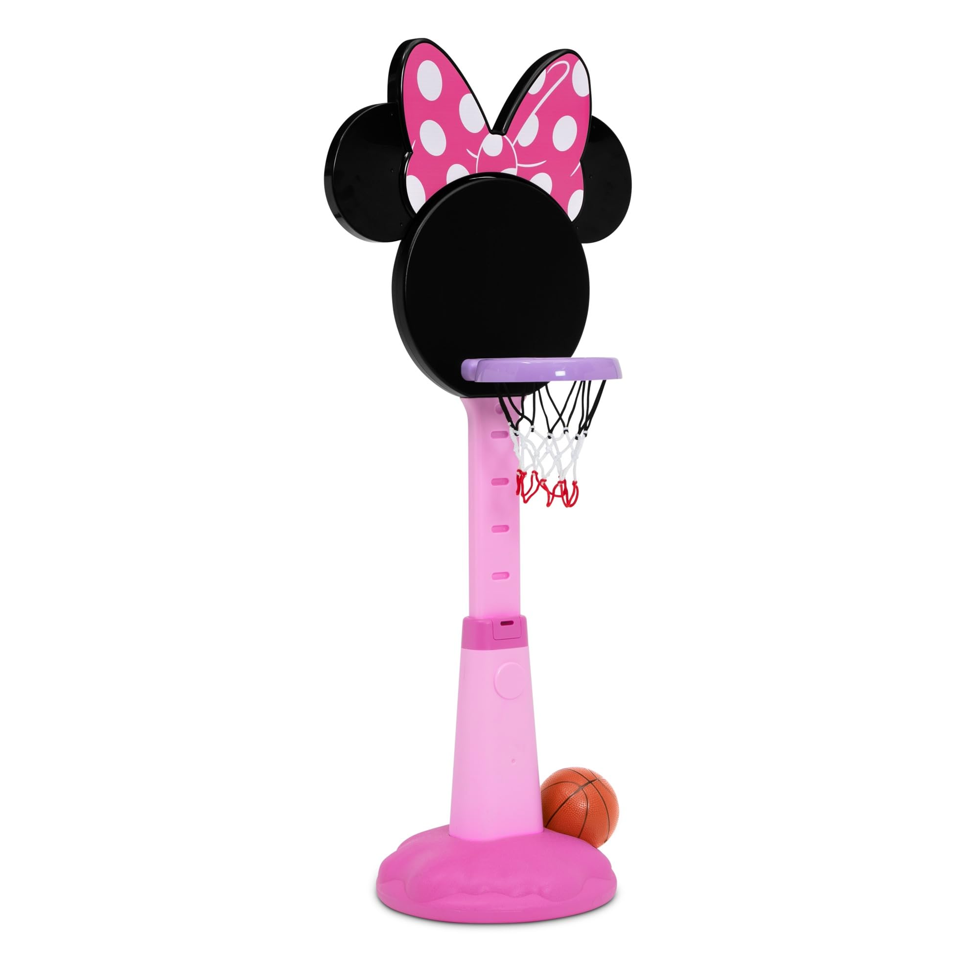 Minnie Mouse Basketball Set for Kids - Adjustable Plastic Hoop, Ball & Pump - Indoor & Outdoor Play - Perfect for Birthday Gifts & Backyard Fun