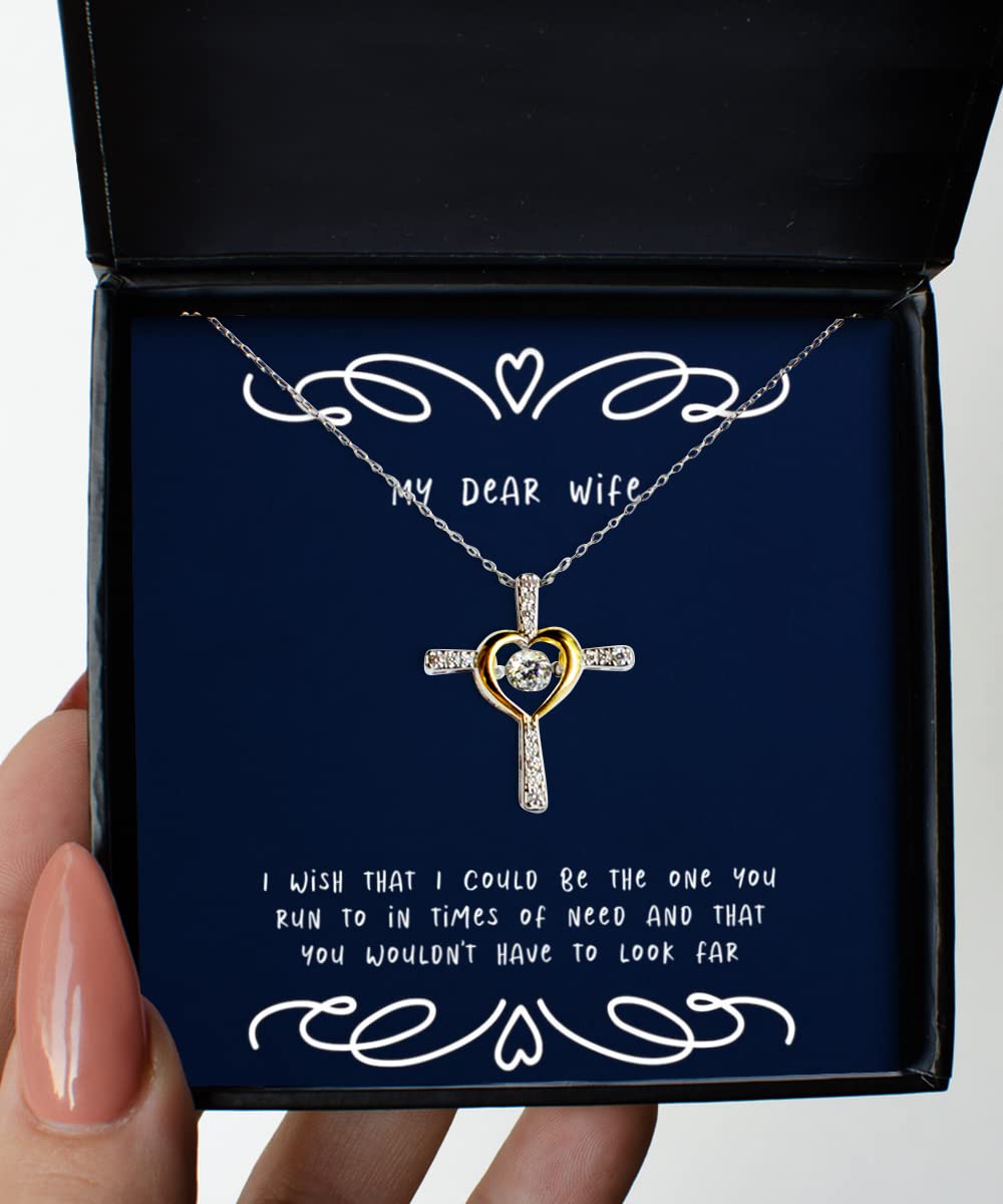 Affordable Valentine's Day Cross Dancing Necklace for Wife - Romantic Gift for Anniversary, Wedding & Special Occasions - Perfect Symbol of Love & Faith for Christian Couples