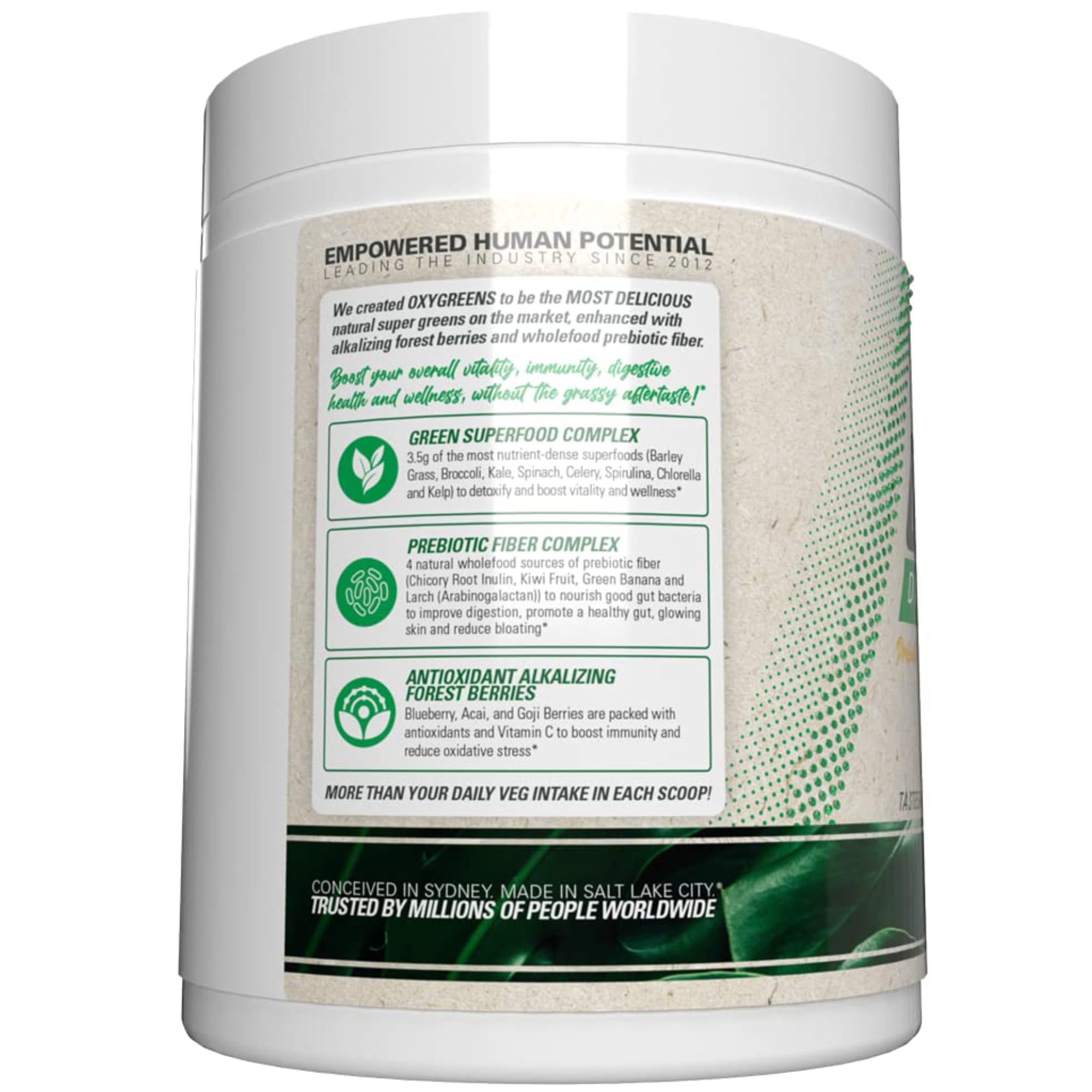 EHP Labs OxyGreens Super Greens Powder with Spirulina & Chlorella - Organic Superfood Supplement for Immunity, Digestion & Energy | Antioxidant-Rich Green Juice Powder with Prebiotic Fiber | 30 Servings (Passionfruit Flavor) | Perfect for Smoothies, Shakes & Daily Wellness Routine