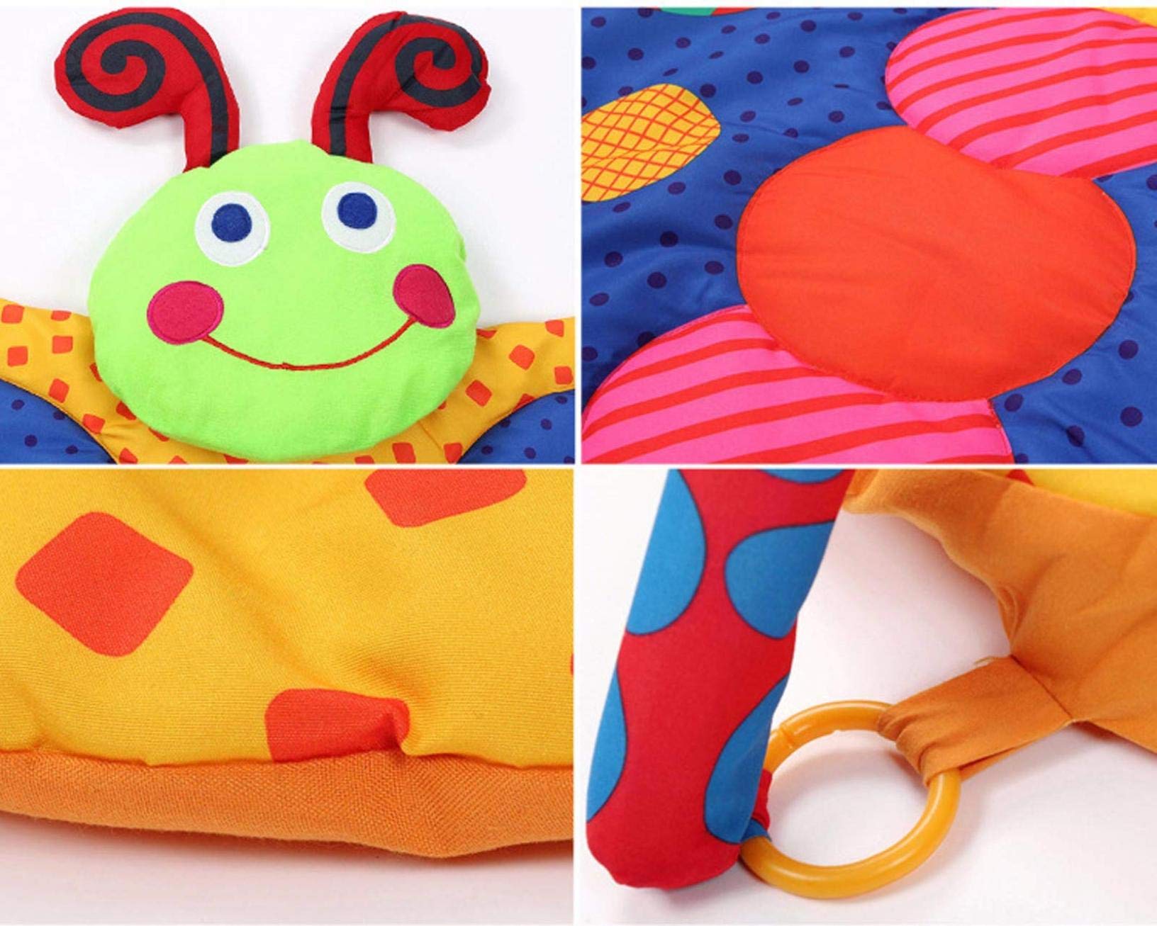 Butterfly Pattern Baby Play Mat with 8 Hanging Toys - Infant Gym Activity Center & Tummy Time Fitness Frame for 1-18 Months - Perfect for Crawling, Sensory Development & Early Learning Playtime