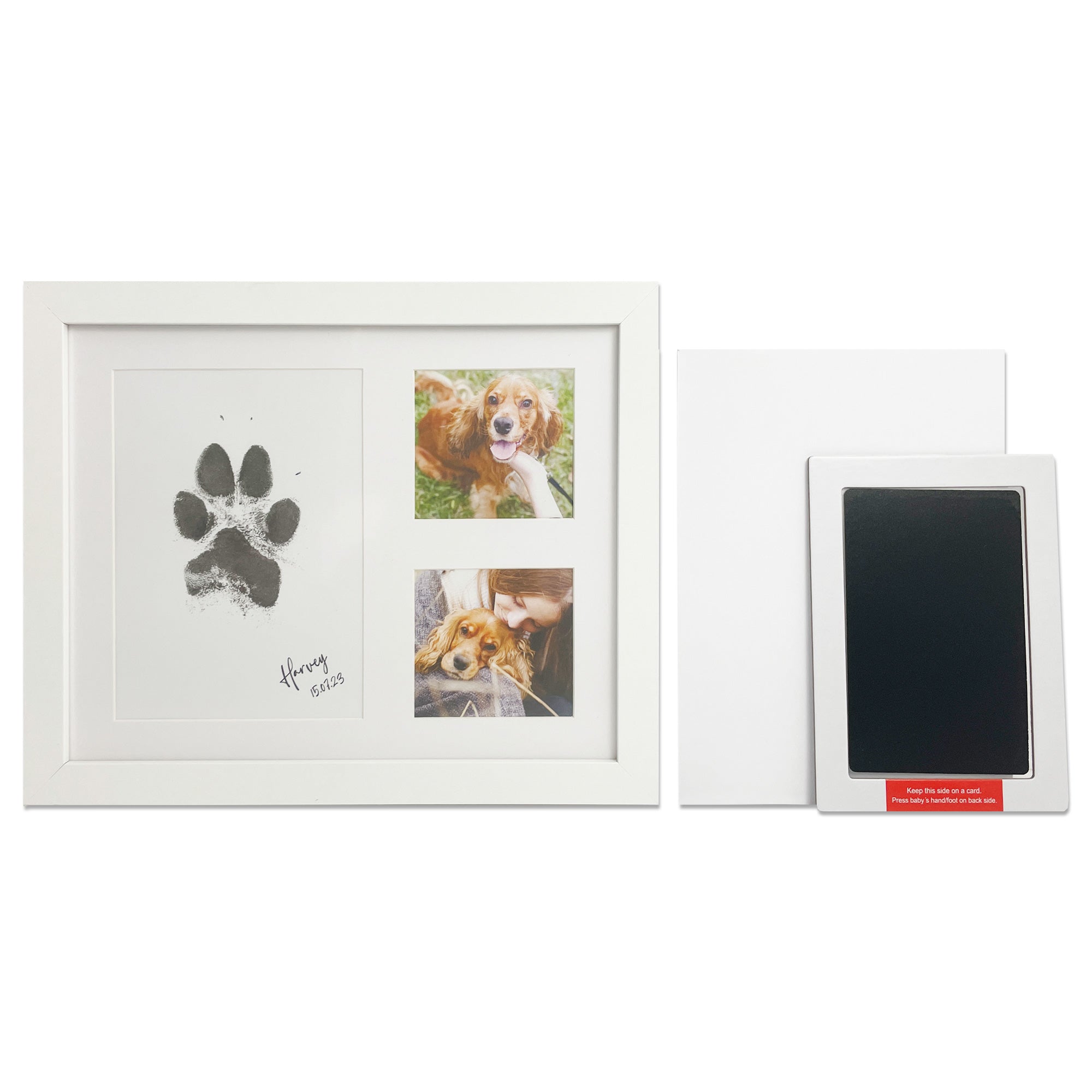 Custom Paw Print Ink Keepsake Photo Frame Kit for Pet Memorials - Perfect for Dog & Cat Lovers, Memorial Gifts & Home Decor