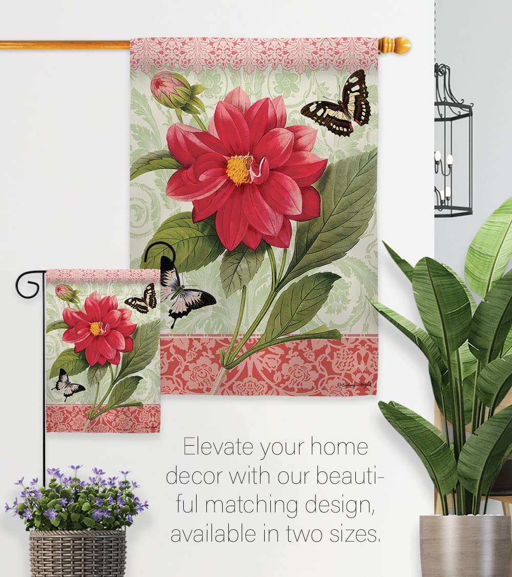 Double Dahlia Spring Floral Flags Set - 28