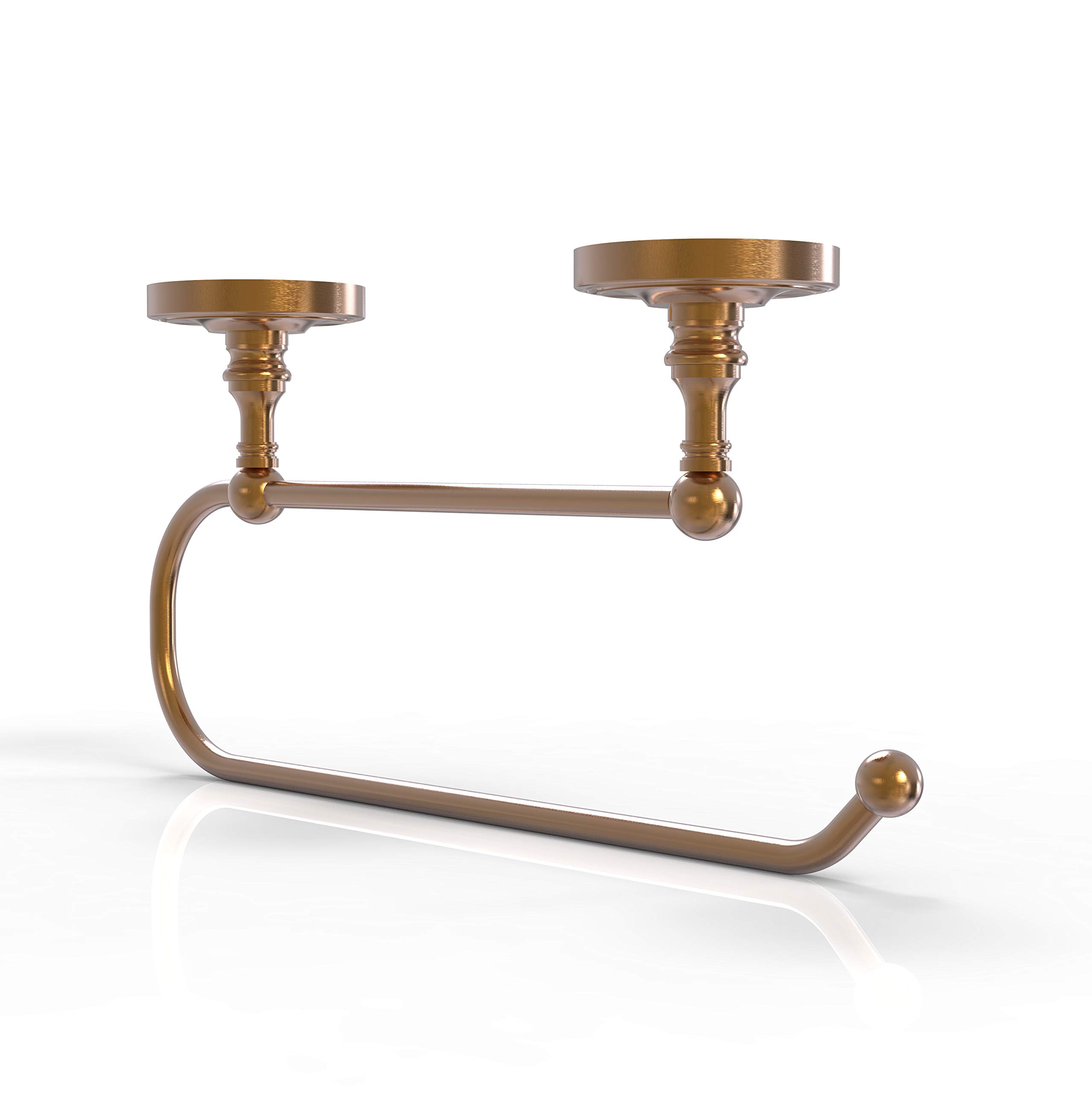Allied Brass PR-25EC Prestige Regal Under Cabinet Paper Towel Holder, Brushed Bronze - Stylish Kitchen Organizer for Easy Paper Towel Access