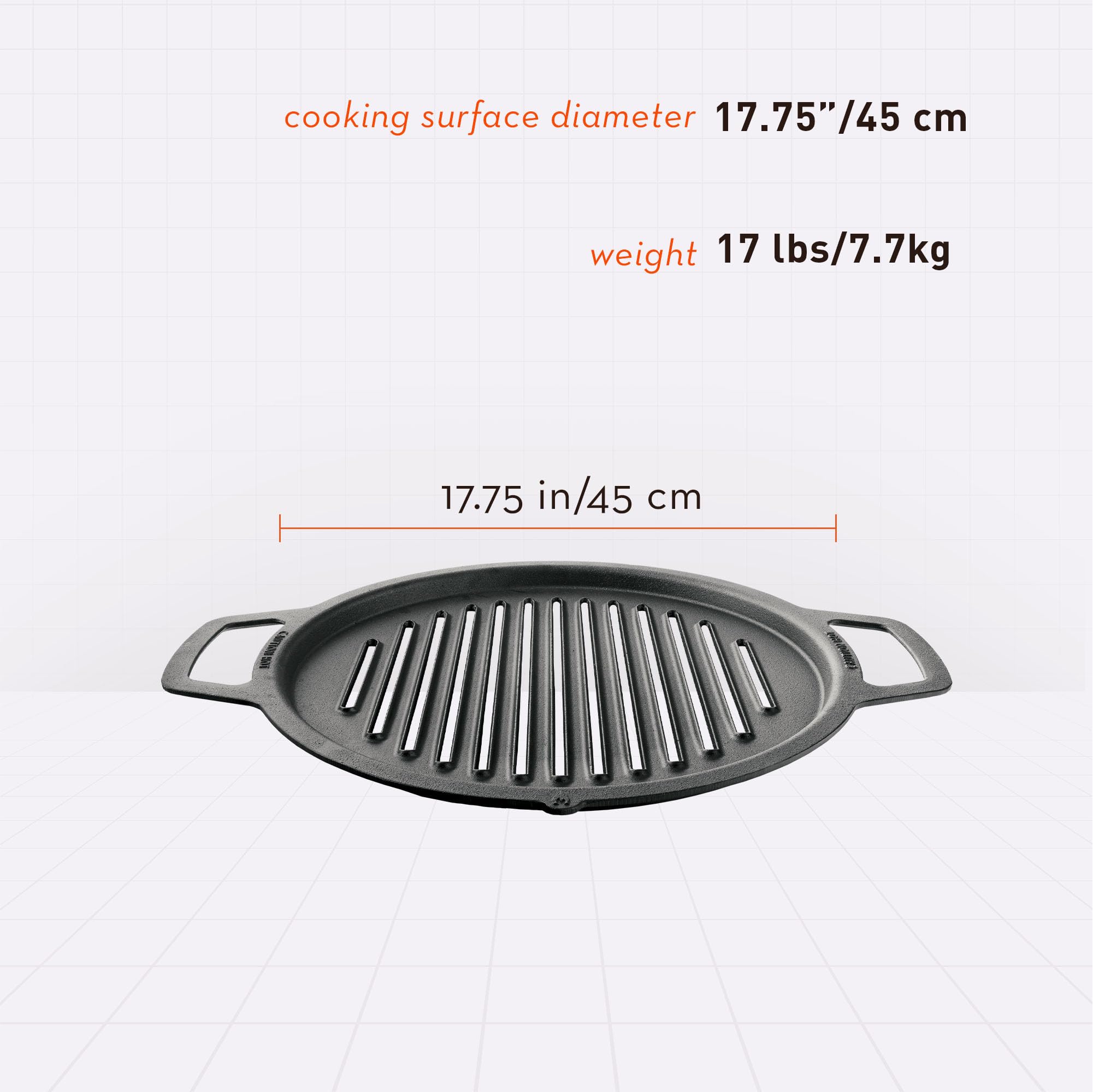 Solo Stove Large Cast Iron Grill Top - 17.75
