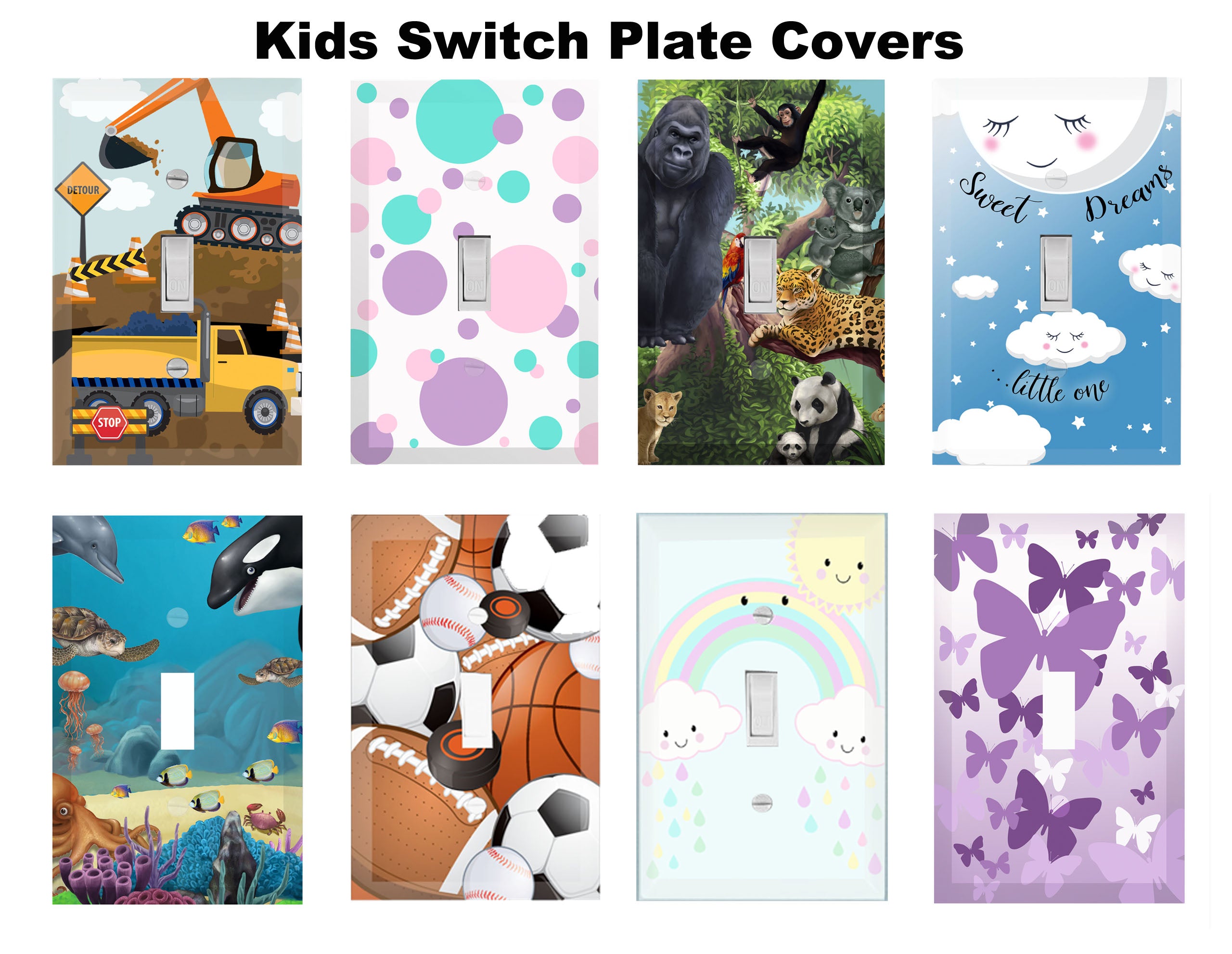 Ocean-Themed Kids Room Light Switch Cover - Waterproof & Durable Decor for Children's Bedroom, Nursery, or Playroom - Perfect for Underwater Adventure Theme Decorations