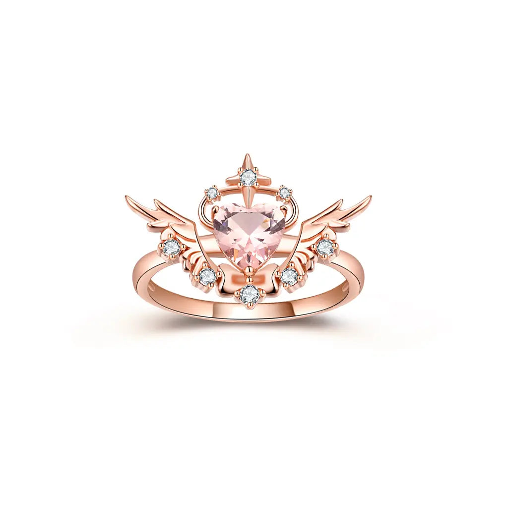 Camilla Ring - Sunset Pink Petite Stackable Ring for Women, Dainty Minimalist Jewelry for Everyday Wear, Perfect Gift for Her - Wedding, Anniversary, Date Night