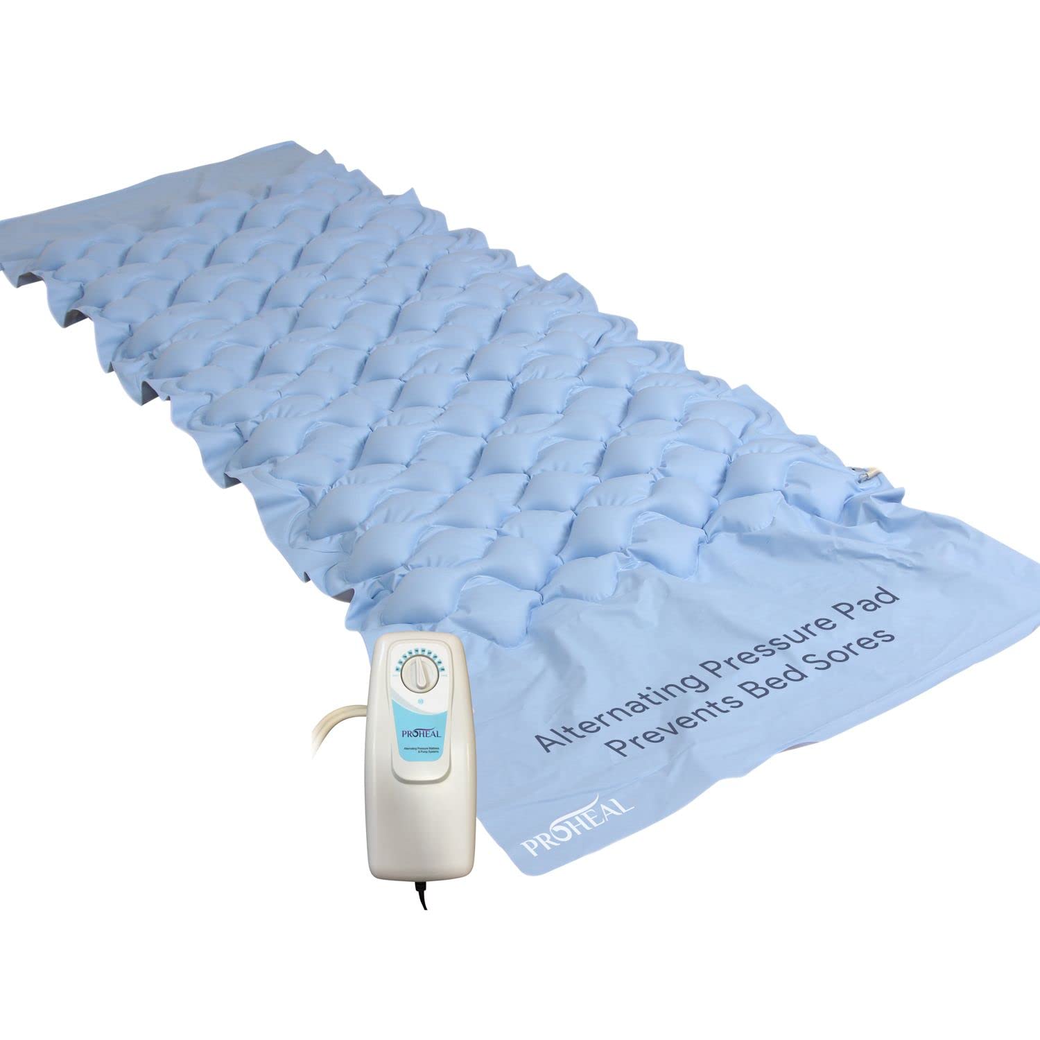 Alternating Pressure Pad for Bed Sores Prevention - 35.5”x78.5”x3” Hospital Grade Air Mattress Overlay with Quiet Electric Pump - Lightweight, Fire Retardant Medical Bed Pad for Home Care & Elderly Patients