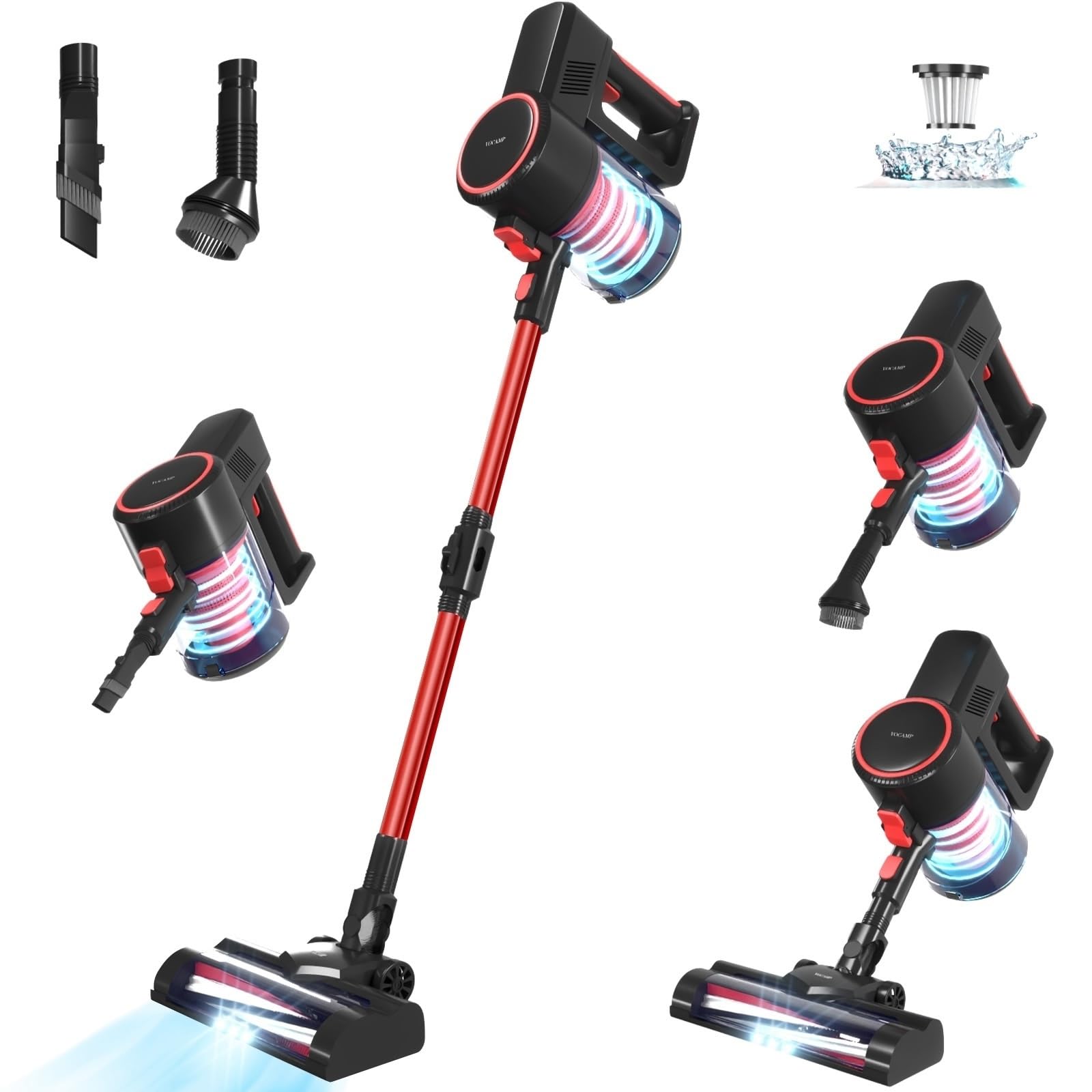 Powerful Cordless Stick Vacuum Cleaner with 2000mAh Battery - 40Min Runtime, 4-in-1 Lightweight Handheld Vacuum for Hardwood Floors, Carpets & Pet Hair - Perfect for Home Cleaning & Pet Owners