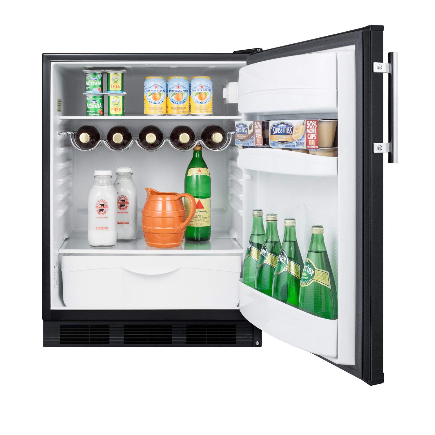 Summit FF61 Compact Refrigerator - 1.6 Cu Ft Mini Fridge with Freezer, Energy Efficient, Perfect for Dorm, Office, Bedroom & Kitchen - White