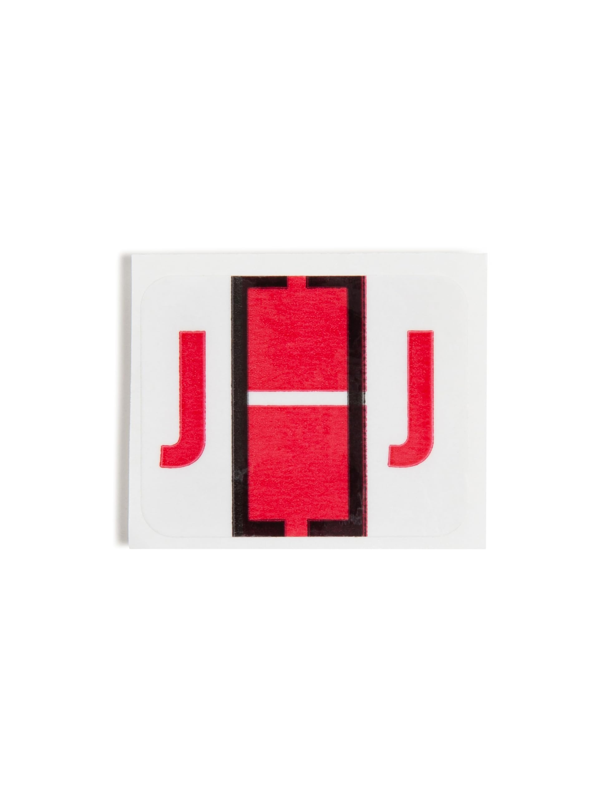 Smead BCCR Bar-Style Color-Coded Alphabetic Label Roll - Letter J, Red, 500 Labels per Roll (67080) - Perfect for Office Filing, Document Organization & Color-Coding Systems