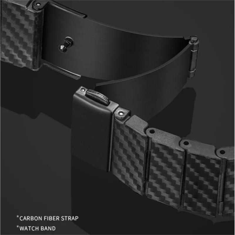 Premium No-Gap Carbon Fiber Strap for Samsung Galaxy Watch 4/5/6 - Lightweight Durable Smartwatch Band for Men & Women - Perfect for Workouts, Running & Everyday Wear