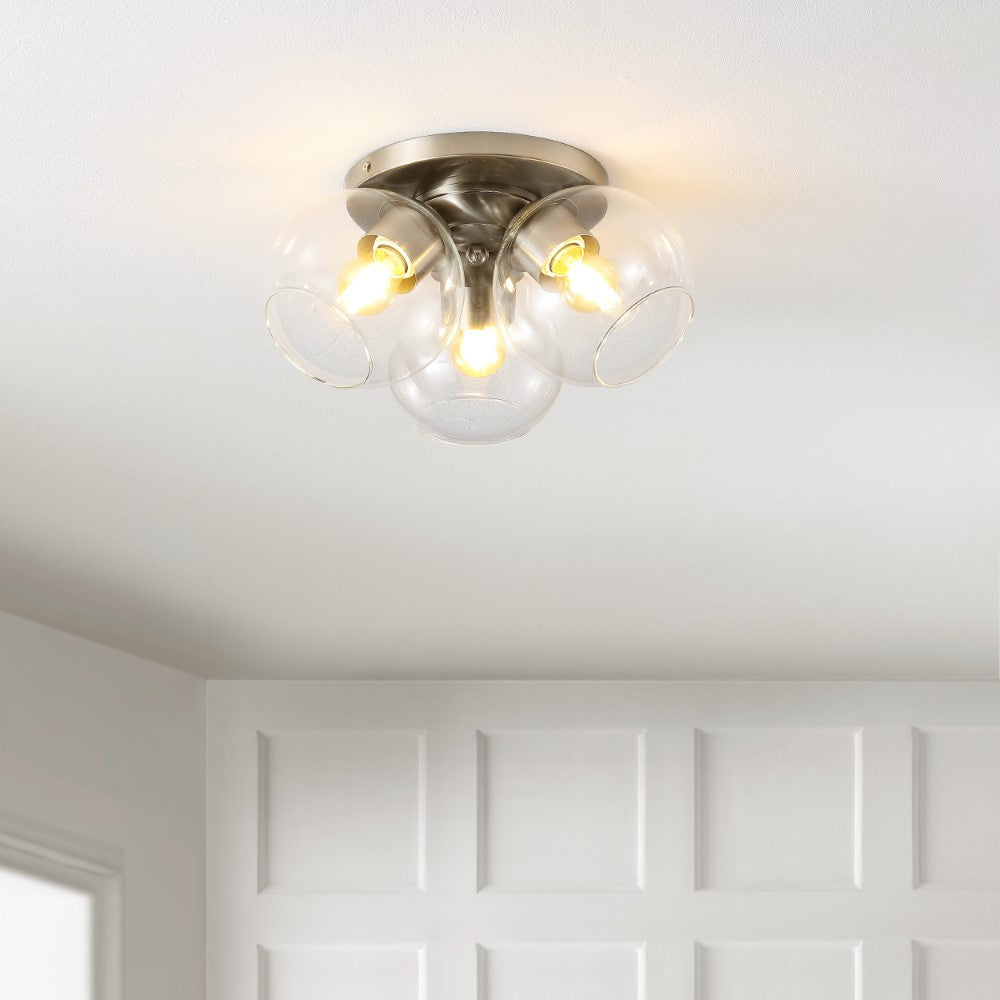 Rustic Farmhouse Semi Flush Mount Ceiling Light - 11.5