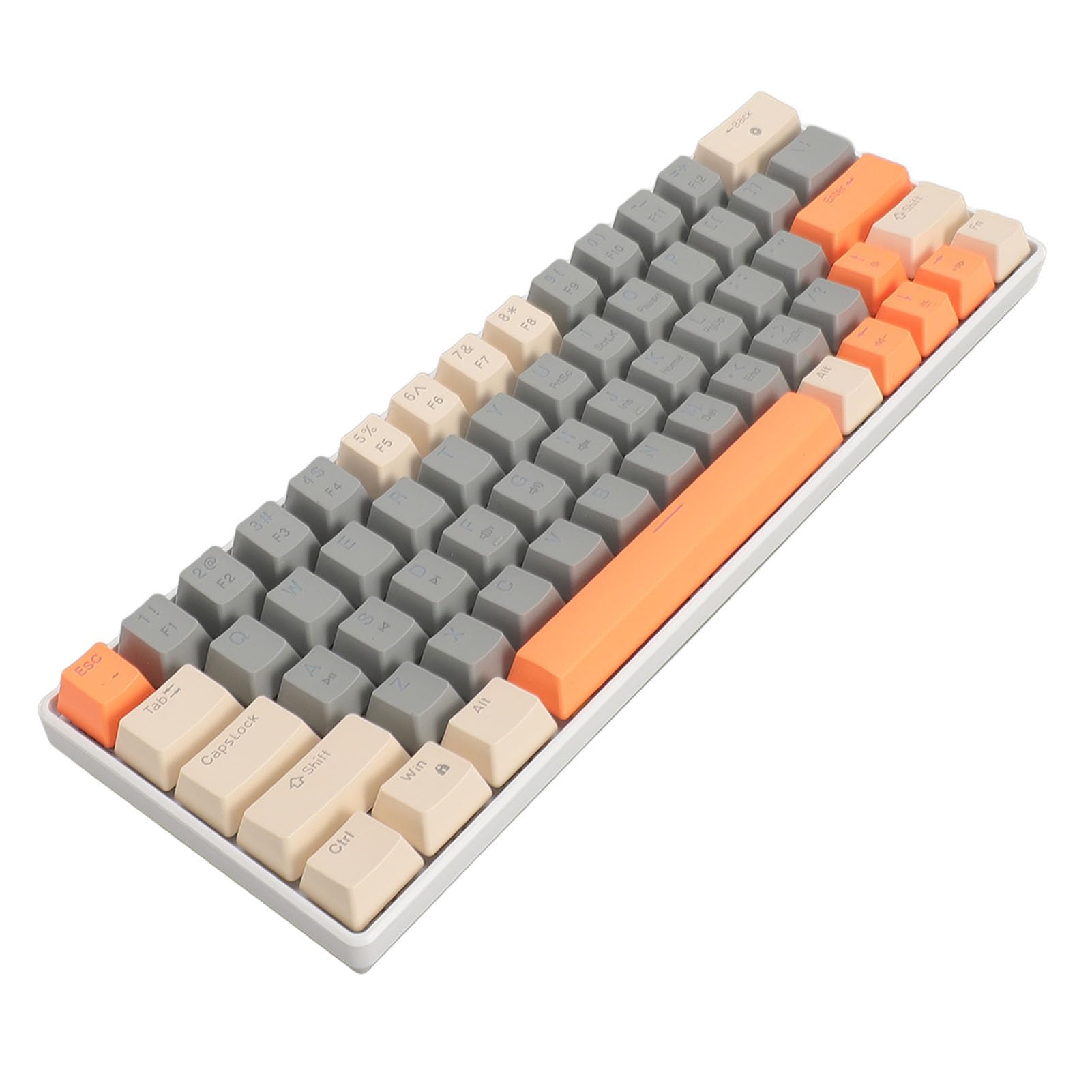 Bewinner 63-Key Mechanical Gaming Keyboard with Red Switches, USB Wired Compact Backlit Keyboard for PC & Windows - Perfect for Esports, Office Work & Typing