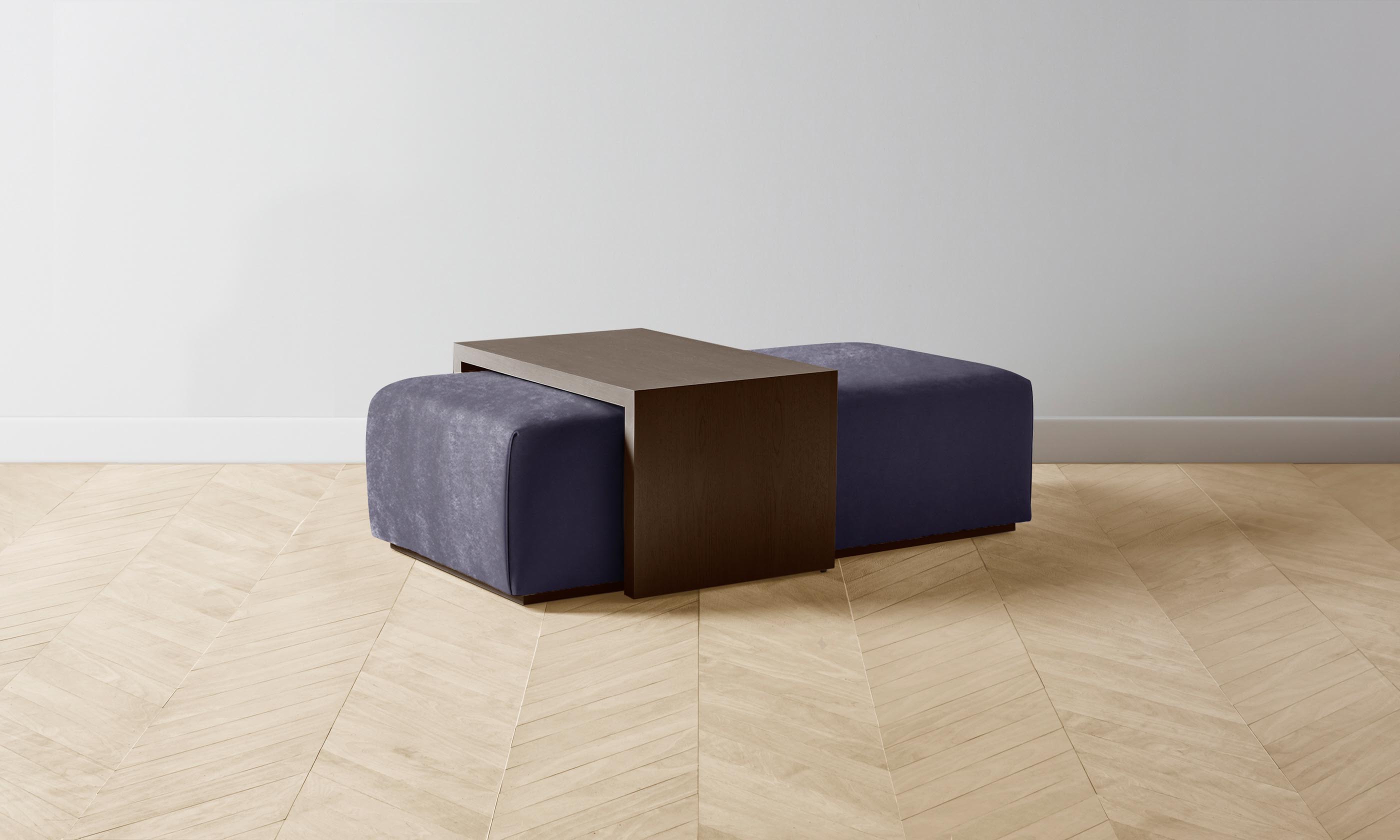 The Bowery Ottoman - Luxe Performance Velvet Flannel Upholstered Storage Bench for Living Room, Bedroom & Entryway - Stylish & Functional Home Decor