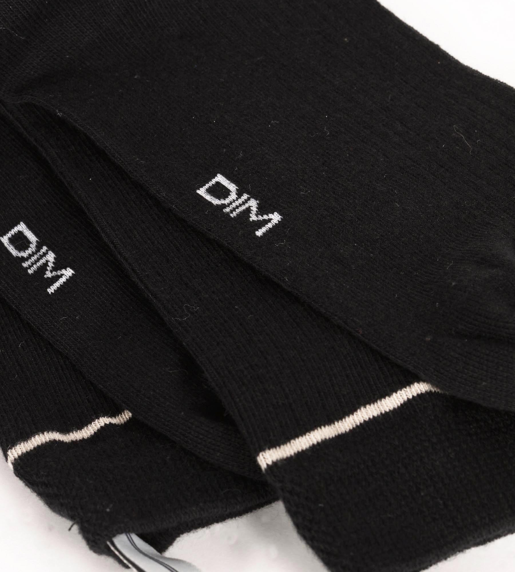 Black Ribbed Cotton Unisex Socks with Cream Dim Icons - Comfortable & Stylish for Everyday Wear, Work, and Casual Outfits