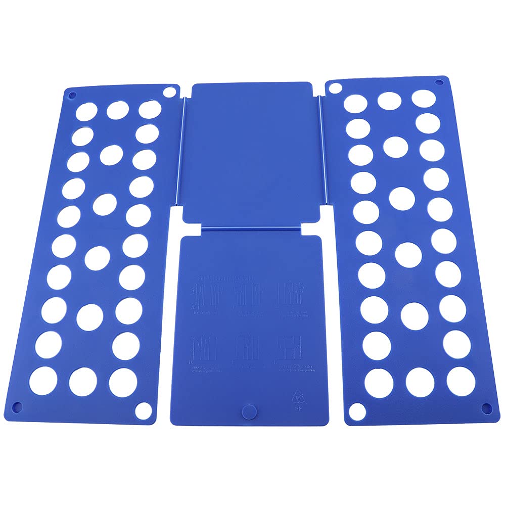 Zerodis Quick Adjustable Kids Clothes Folding Board - Organizer for T-Shirts, Pants & Laundry (Blue) | Perfect for Nursery, Daycare & Travel Packing
