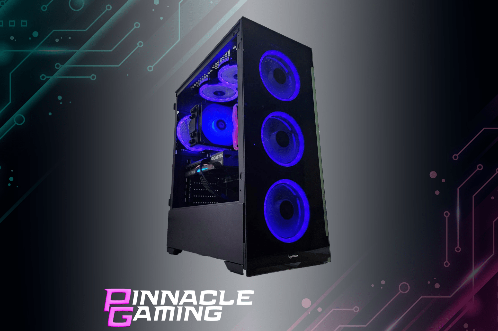 Custom Gaming PC with Ryzen 7 Processor, RX 580 8GB GPU, 500GB SSD, 8GB DDR4 RAM - Sleek Black Design for High-Performance Gaming & Streaming