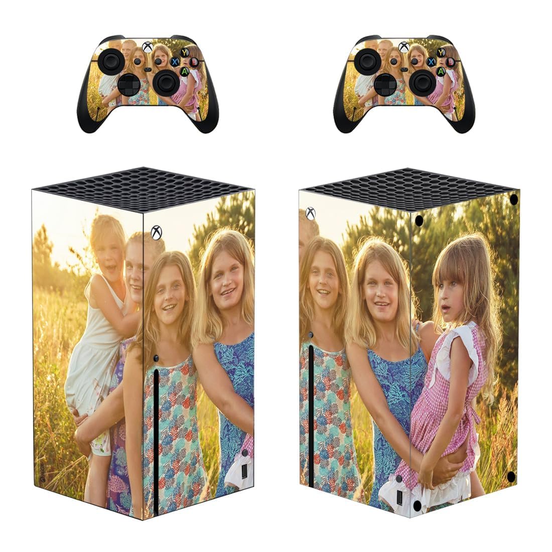 Custom Full Body Vinyl Skin Stickers Decal Cover for Xbox Series X Console & Controllers - Personalized Photo Design - Perfect for Gaming Protection & Style Enhancement