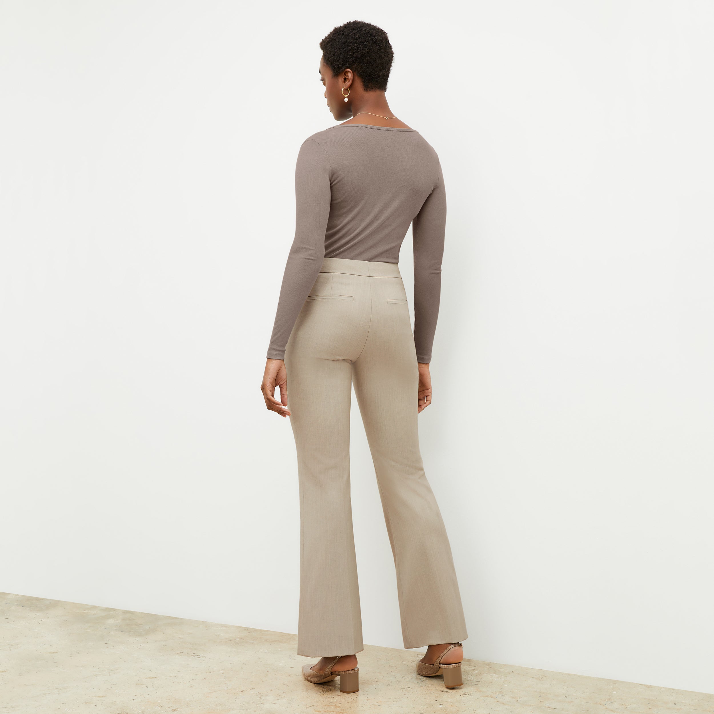 Horton Pant - Washable Wool Twill Pants for Men & Women | Natural Melange Color | Comfortable Office Wear & Casual Outfits