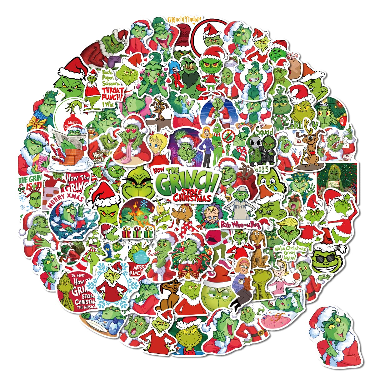 100 PCS Christmas Stickers Set - Waterproof Vinyl Holiday Decals for Ornaments, Gifts, Scrapbooks & DIY Crafts - Fun Xmas Decorations for Kids & Adults - Perfect for Holiday Cards, Gift Wrapping & Home Decor