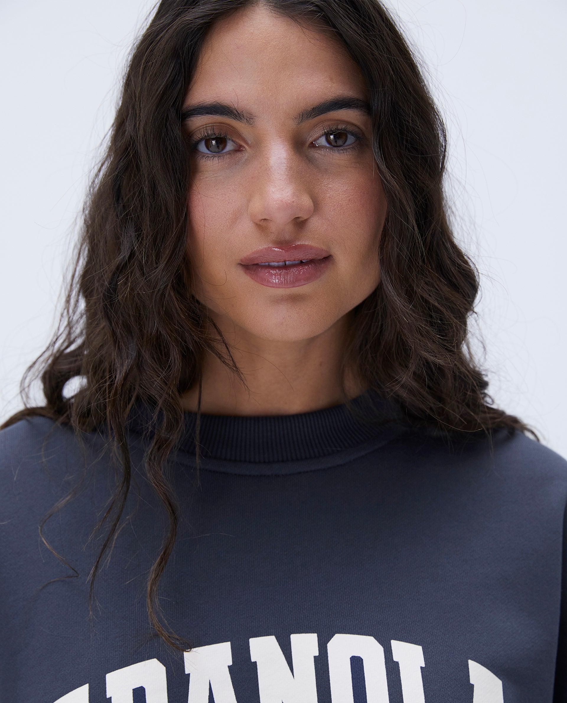 Varsity Oversized Sweatshirt for Women & Men | Comfortable Cotton Pullover Hoodie in Midnight Blue | Perfect for Casual Wear, College Campuses & Street Style