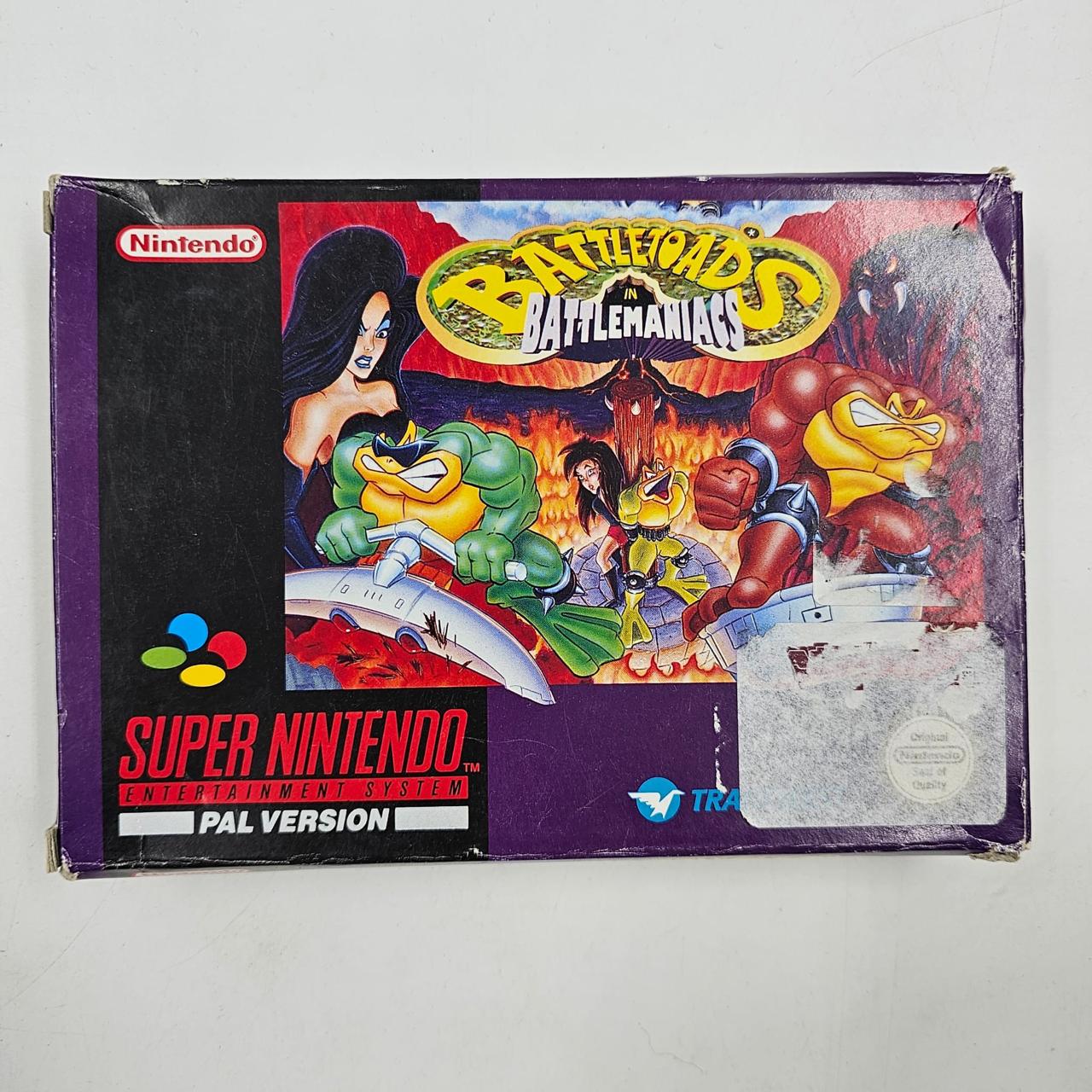 Battletoads in Battlemaniacs - Complete Boxed SNES Game (PAL Version) - Classic Retro Gaming for Nintendo Super Entertainment System - Perfect for Collectors and 90s Nostalgia Gaming Nights