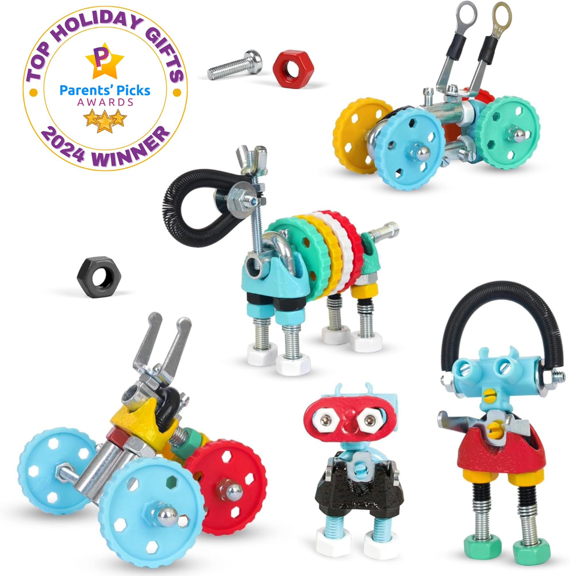 The Off Bits Jumbo Kit - DIY Robot Building Toy for Kids Ages 6-9+ | STEM Educational Classroom & Family Group Activity | Montessori Learning, Birthday & Easter Gift | Perfect for School Projects, Playdates & Creative Play