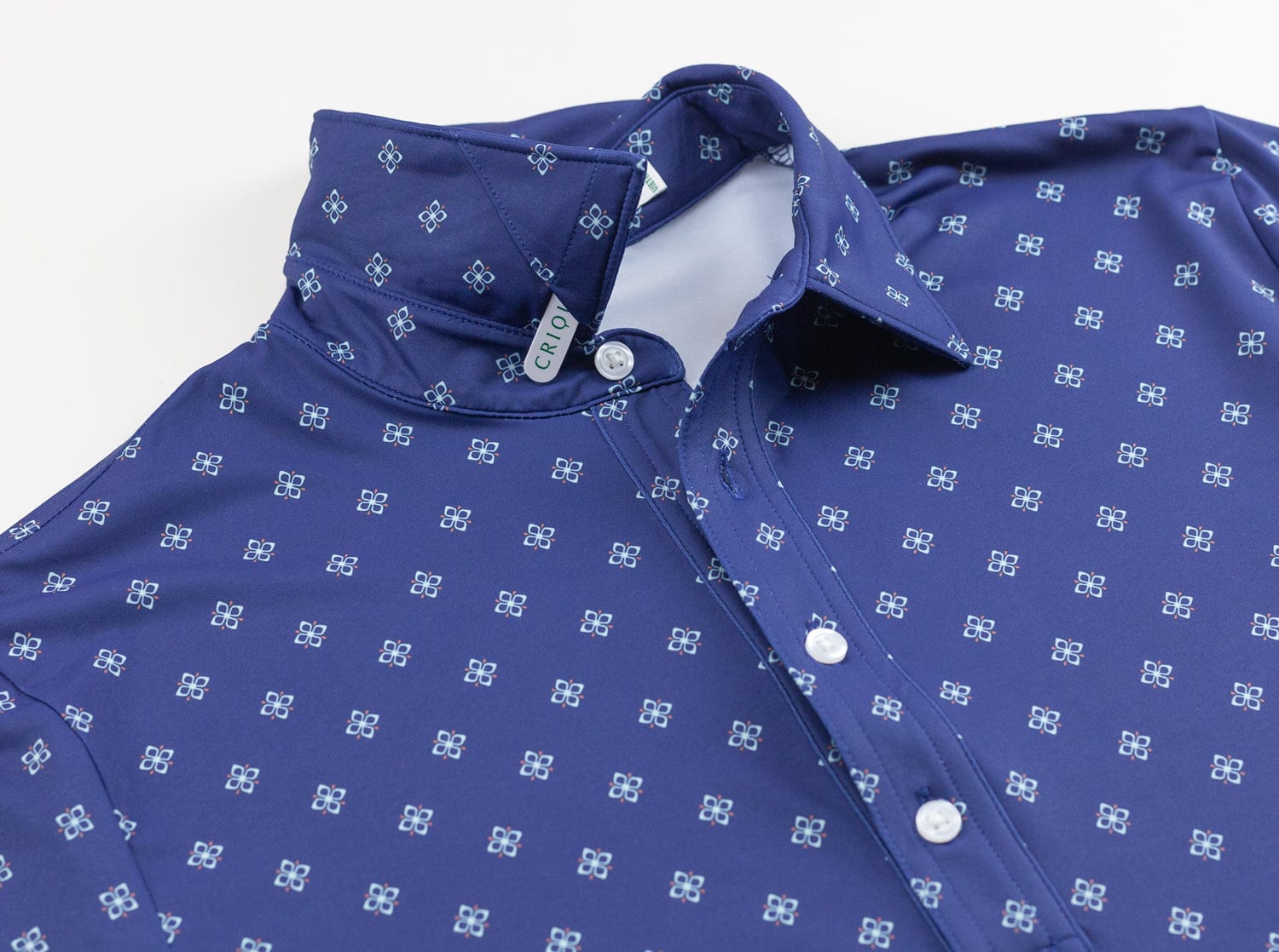 Performance Sport Range Polo Shirt - Saltillo Print in Navy Blue | Breathable & Moisture-Wicking for Golf, Tennis & Active Lifestyle